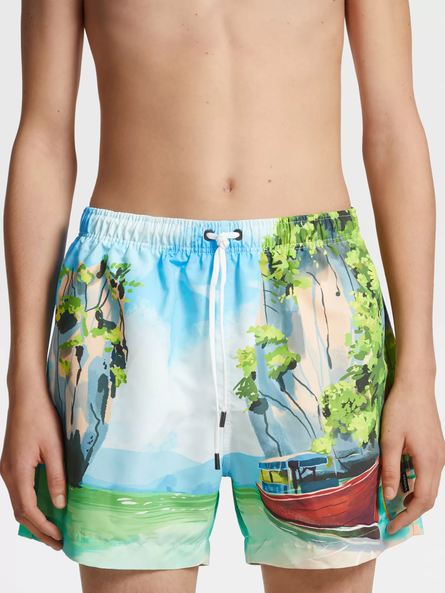 Men ZEGNA Phuket Watercolor Swim Boxers