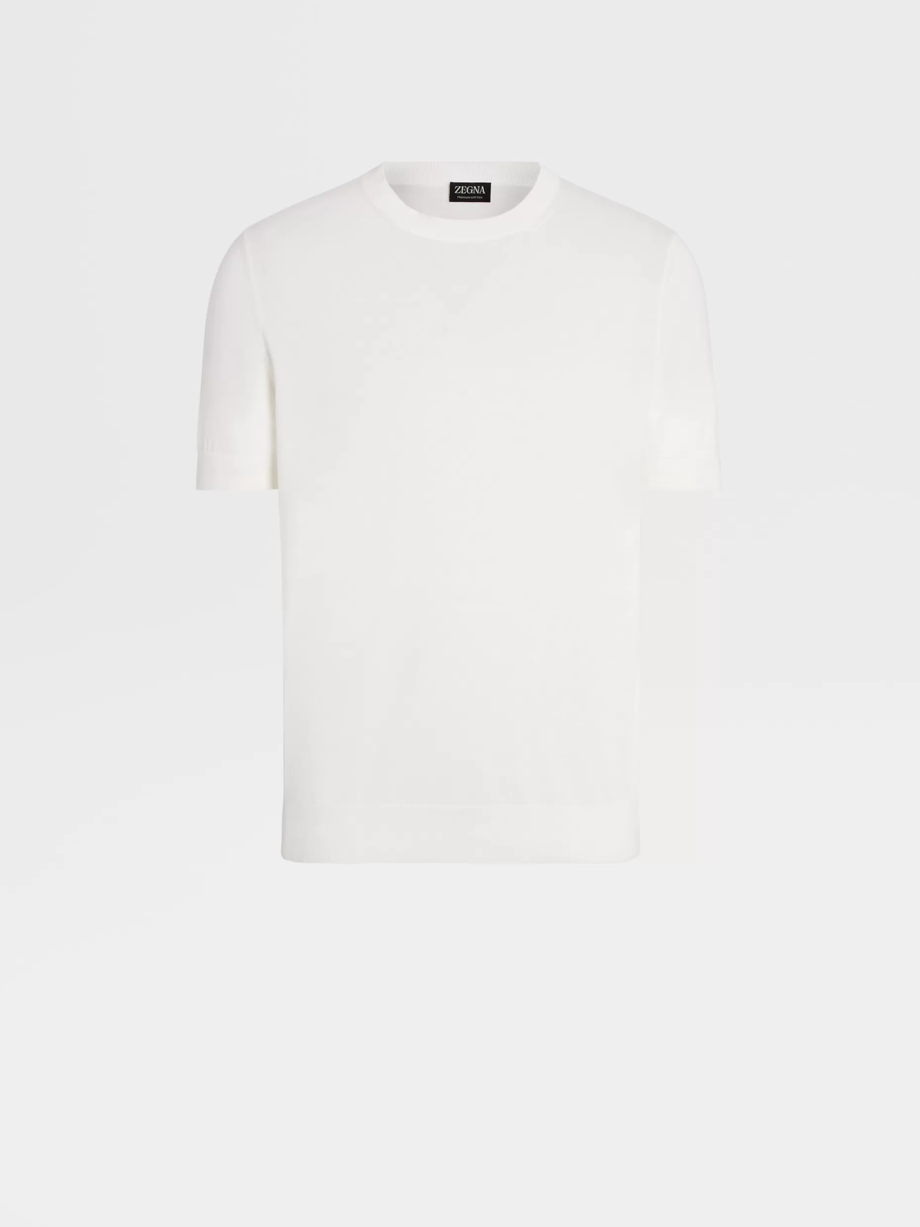 Men ZEGNA Premium Cotton Short-Sleeve Knit T-Shirt