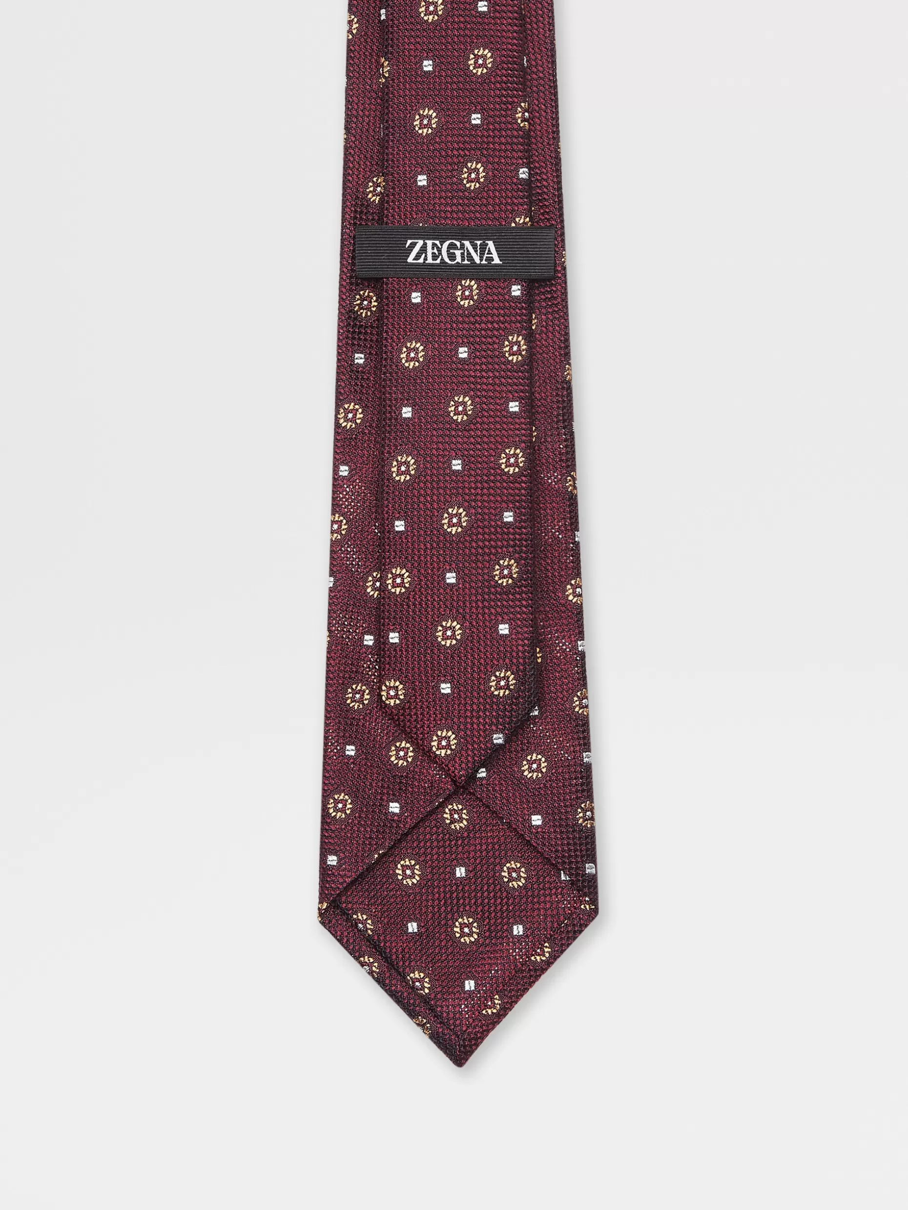 Men ZEGNA Printed Silk Grenadine Tie