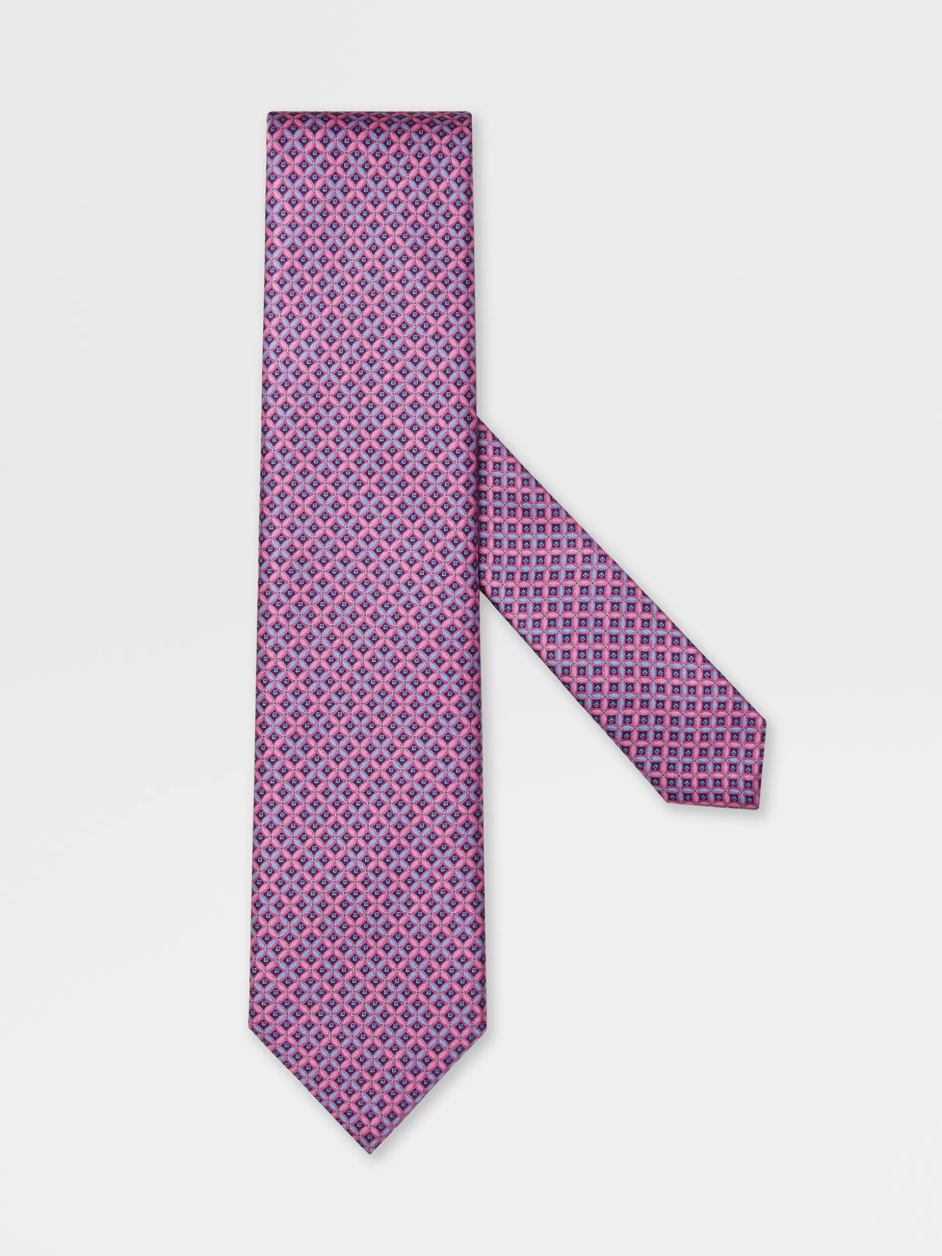 Men ZEGNA Printed Silk Tie