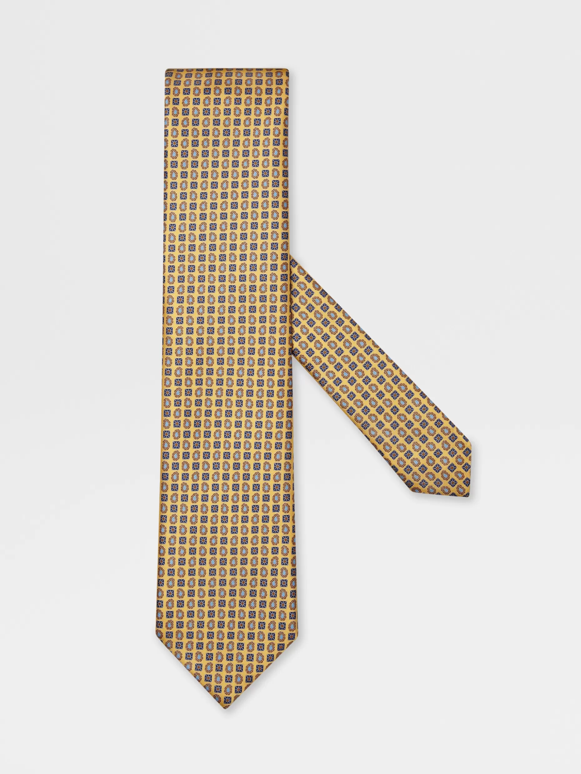 Men ZEGNA Printed Silk Tie