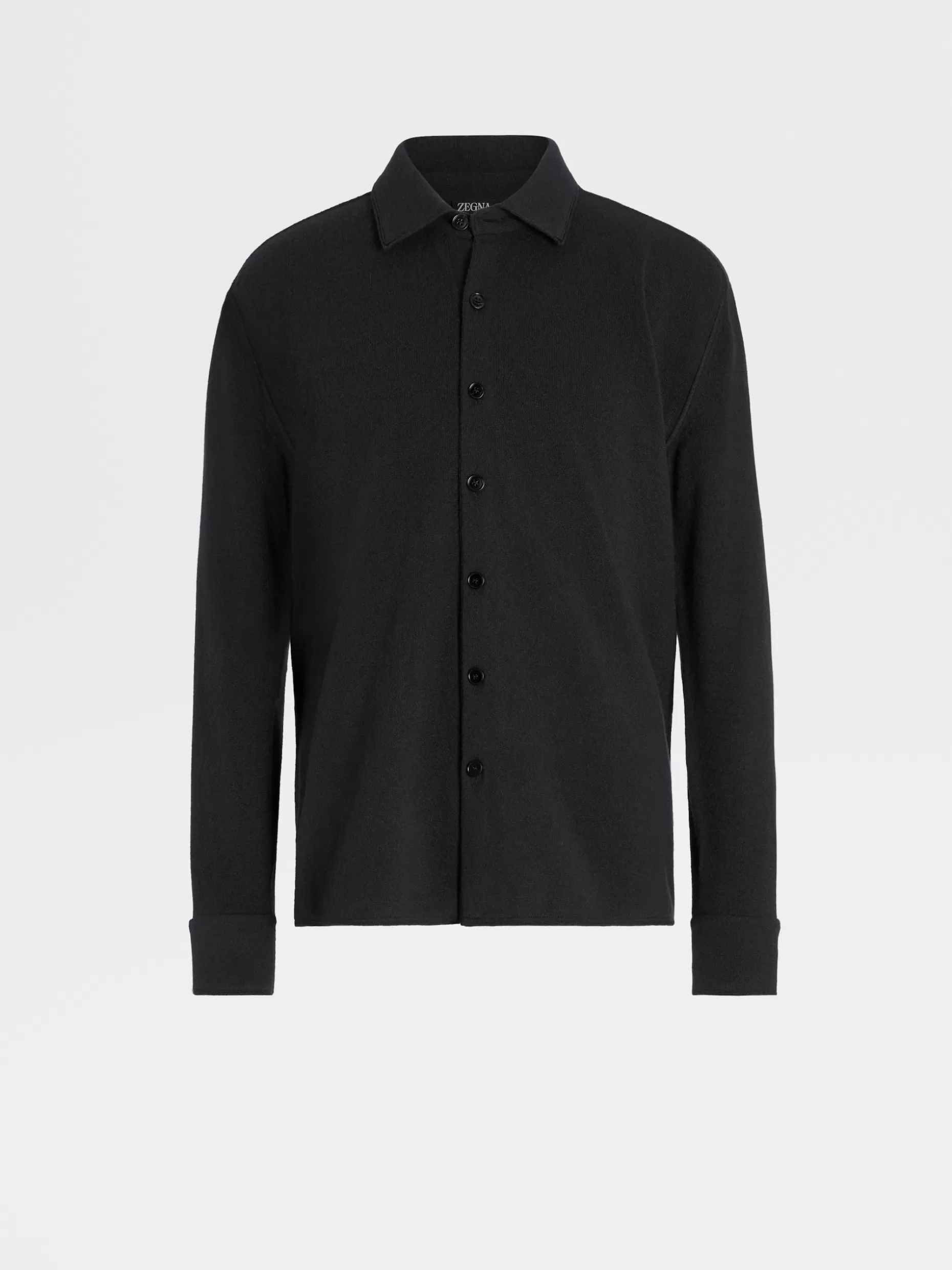 Men ZEGNA Pure Cashmere Long-Sleeve Shirt