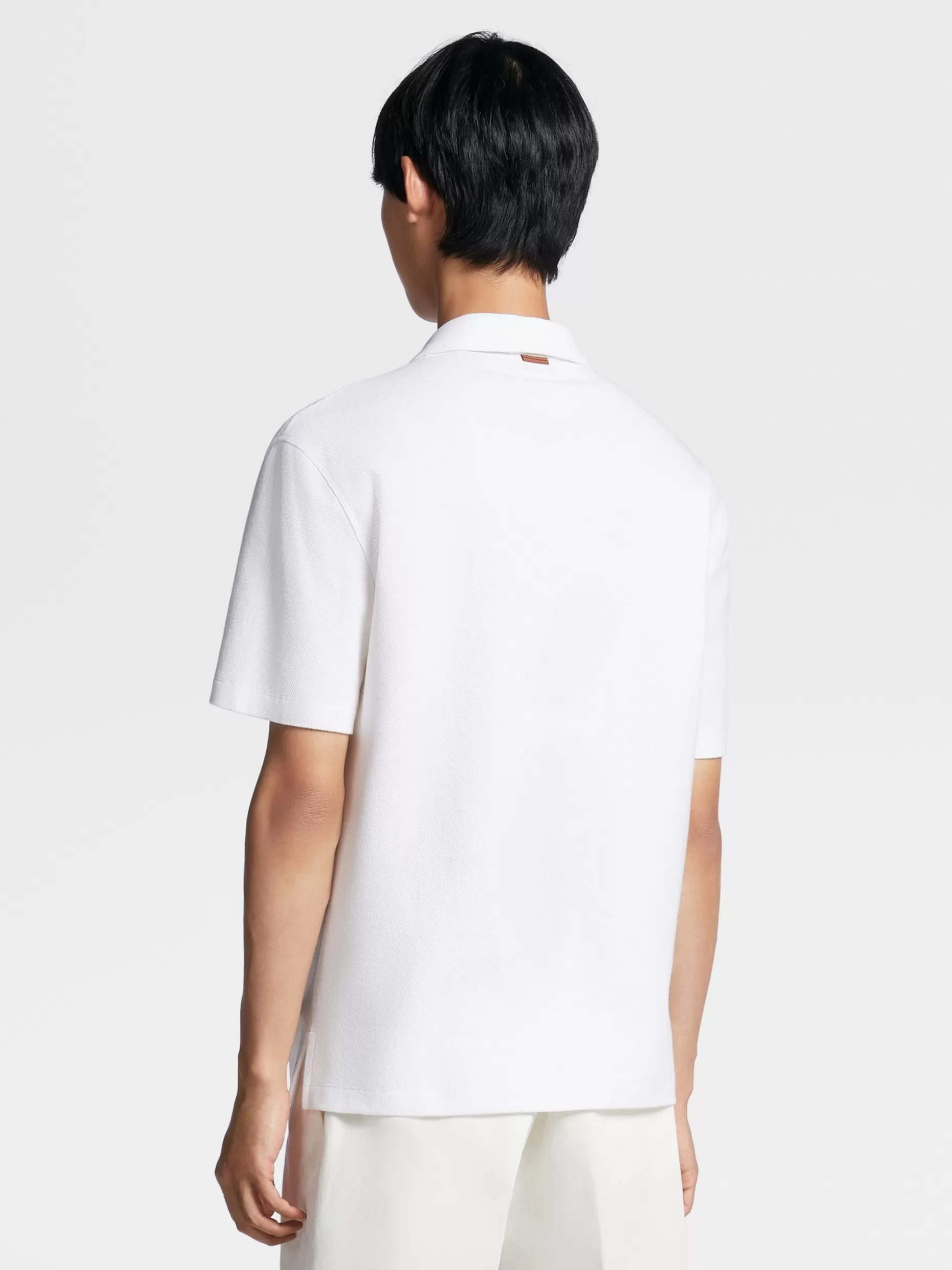 Men ZEGNA Pure Cotton Short-Sleeve Polo