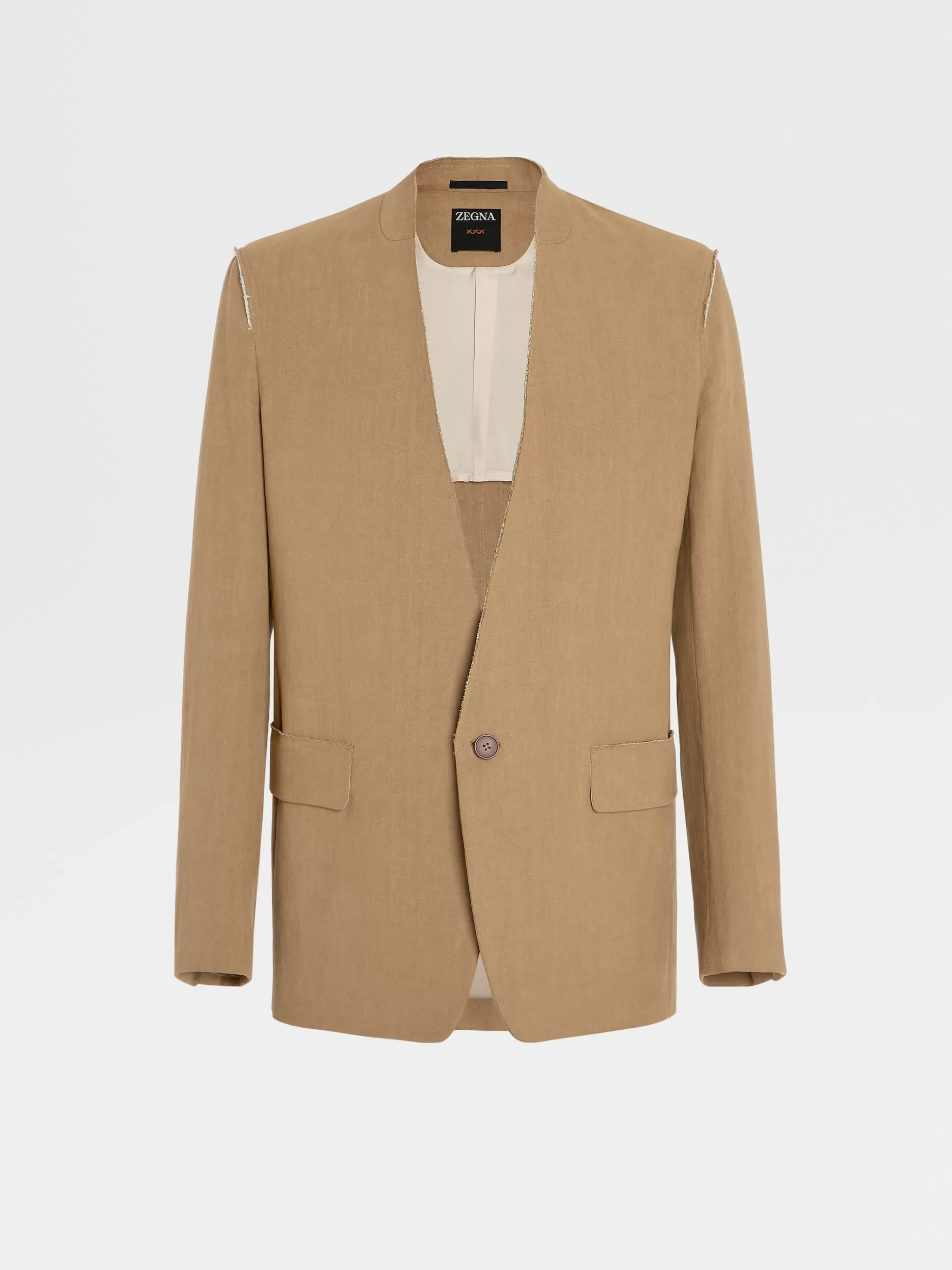 Men ZEGNA Pure Linen Fashion Show Jacket