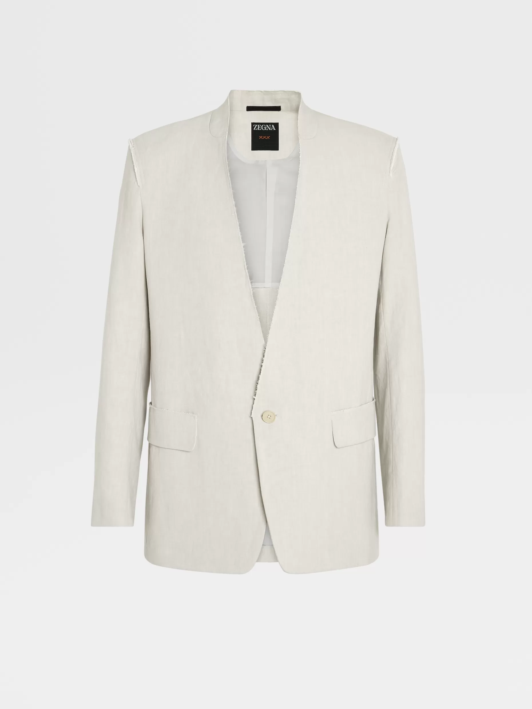 Men ZEGNA Pure Linen Fashion Show Jacket