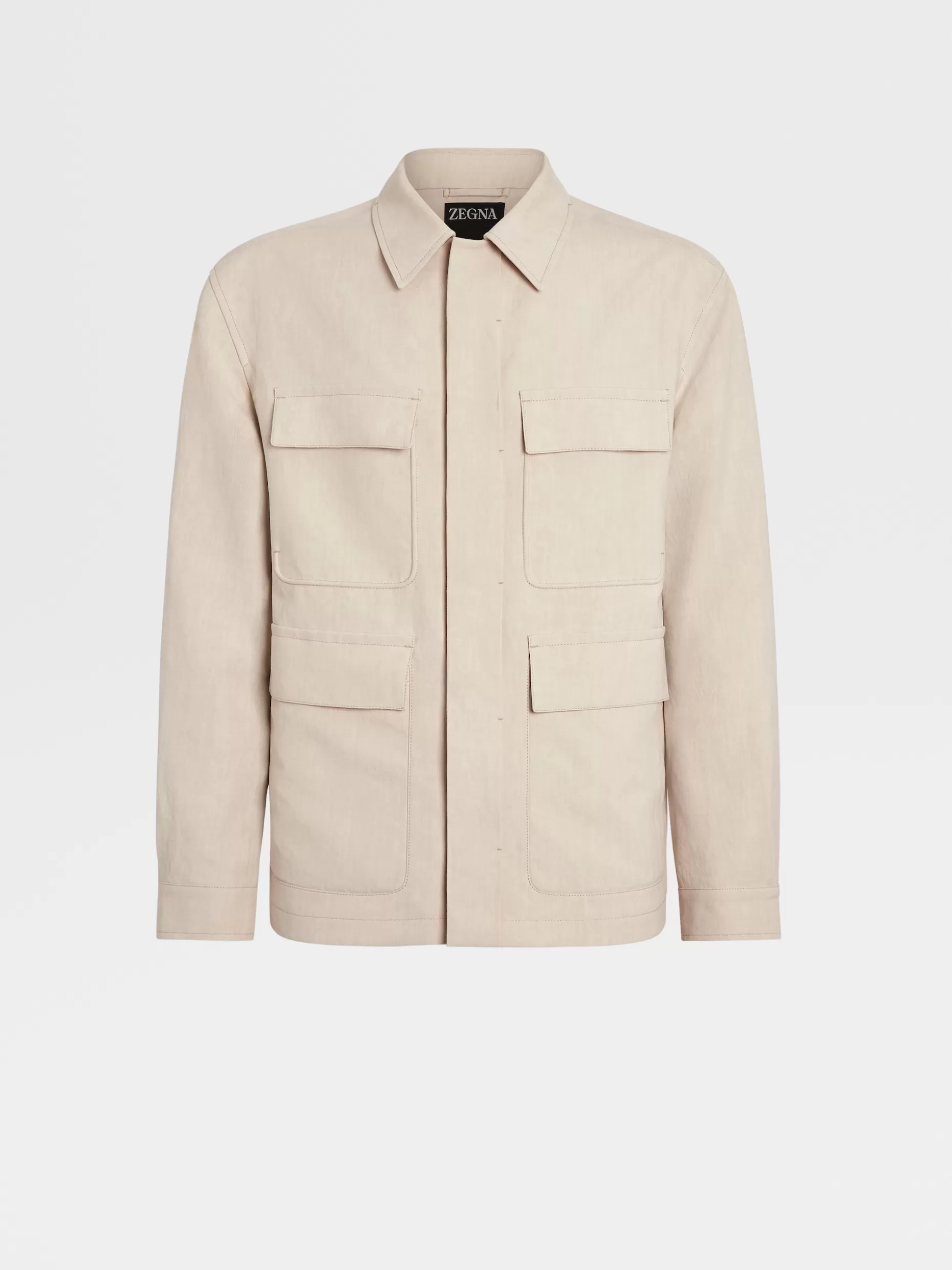 Men ZEGNA Pure Linen Field Jacket