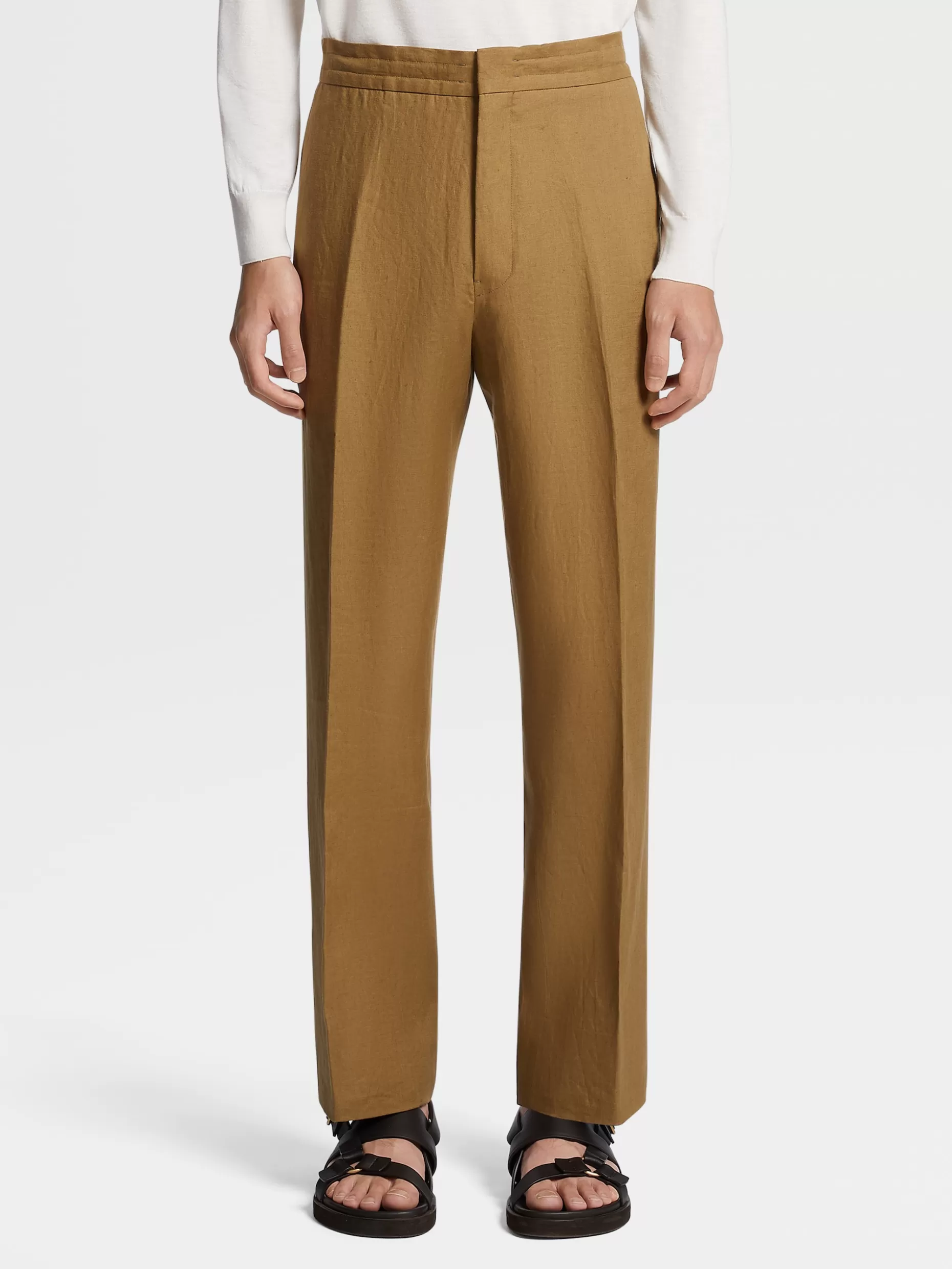 Men ZEGNA Pure Linen Jogger Pants