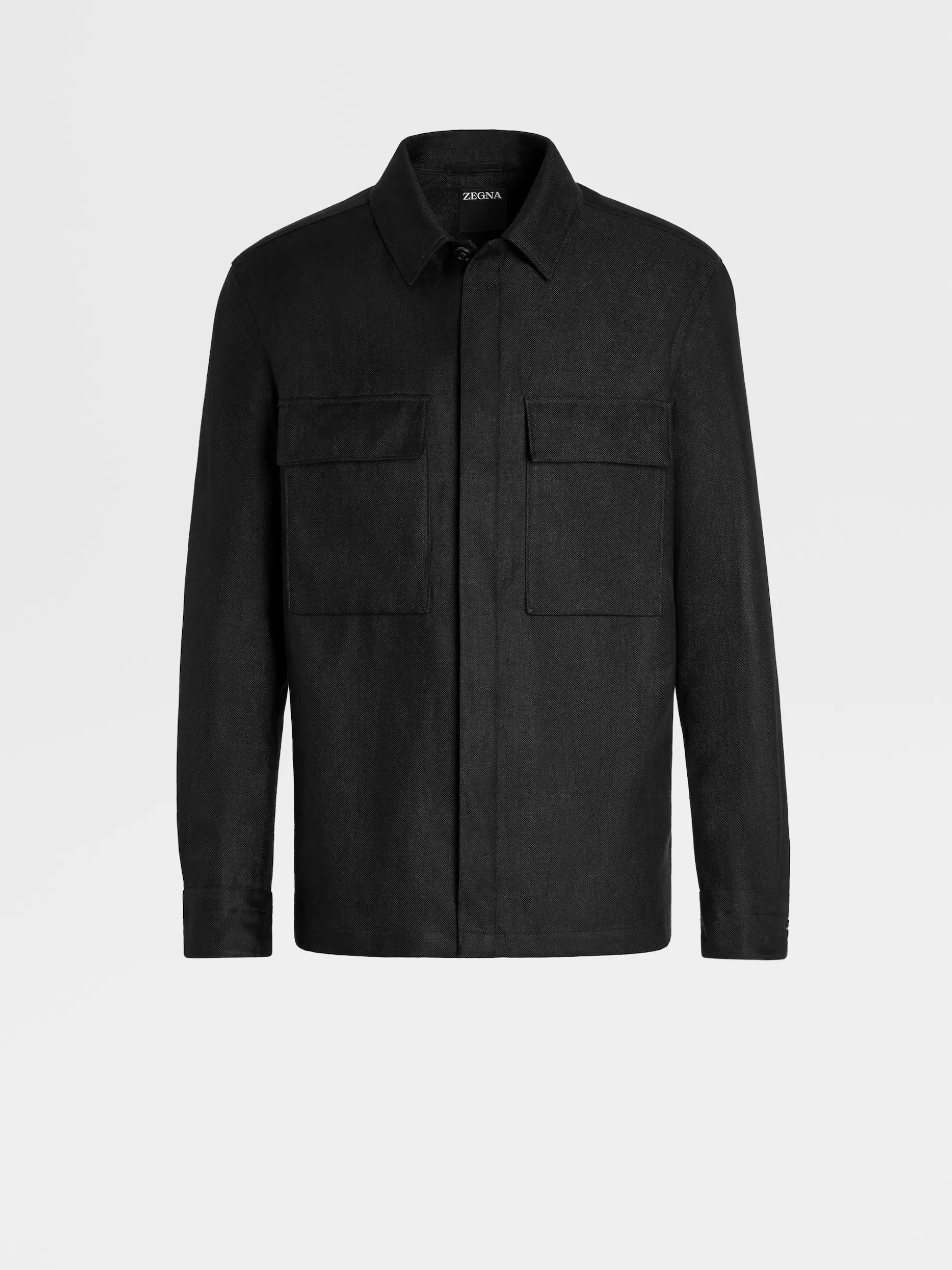 Men ZEGNA Pure Linen Overshirt