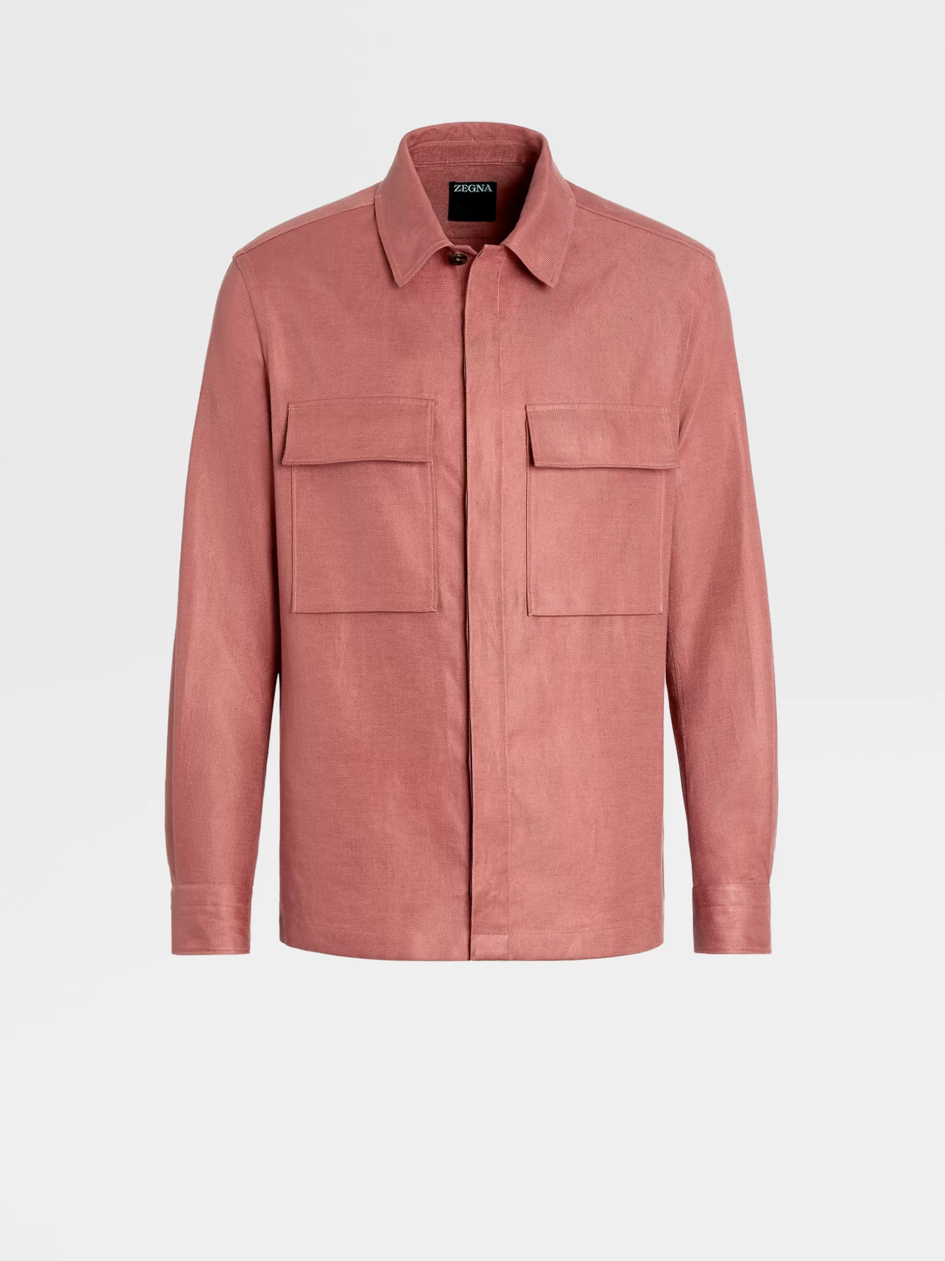 Men ZEGNA Pure Linen Overshirt