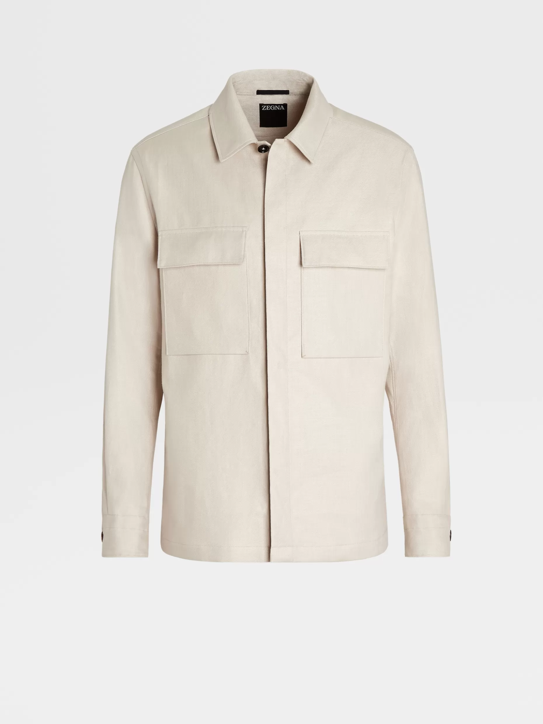 Men ZEGNA Pure Linen Overshirt