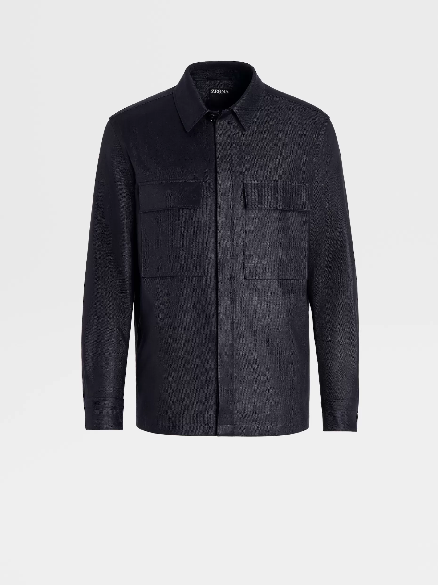 Men ZEGNA Pure Linen Overshirt