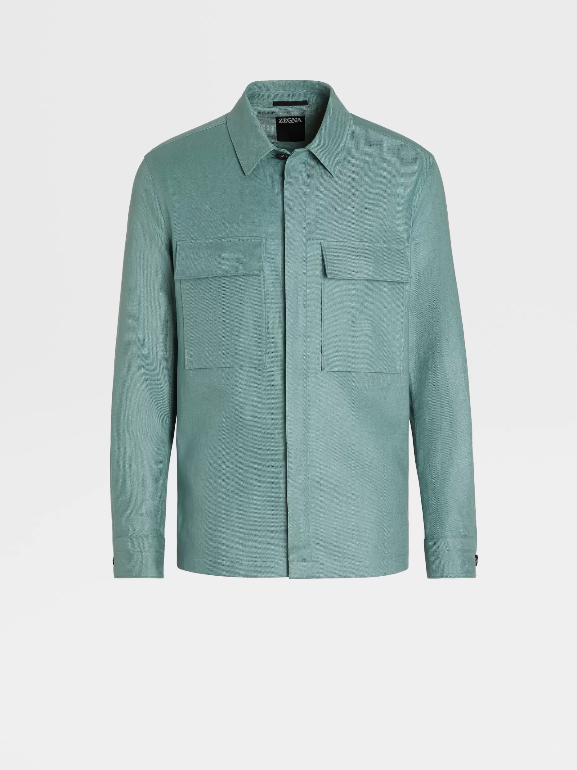 Men ZEGNA Pure Linen Overshirt