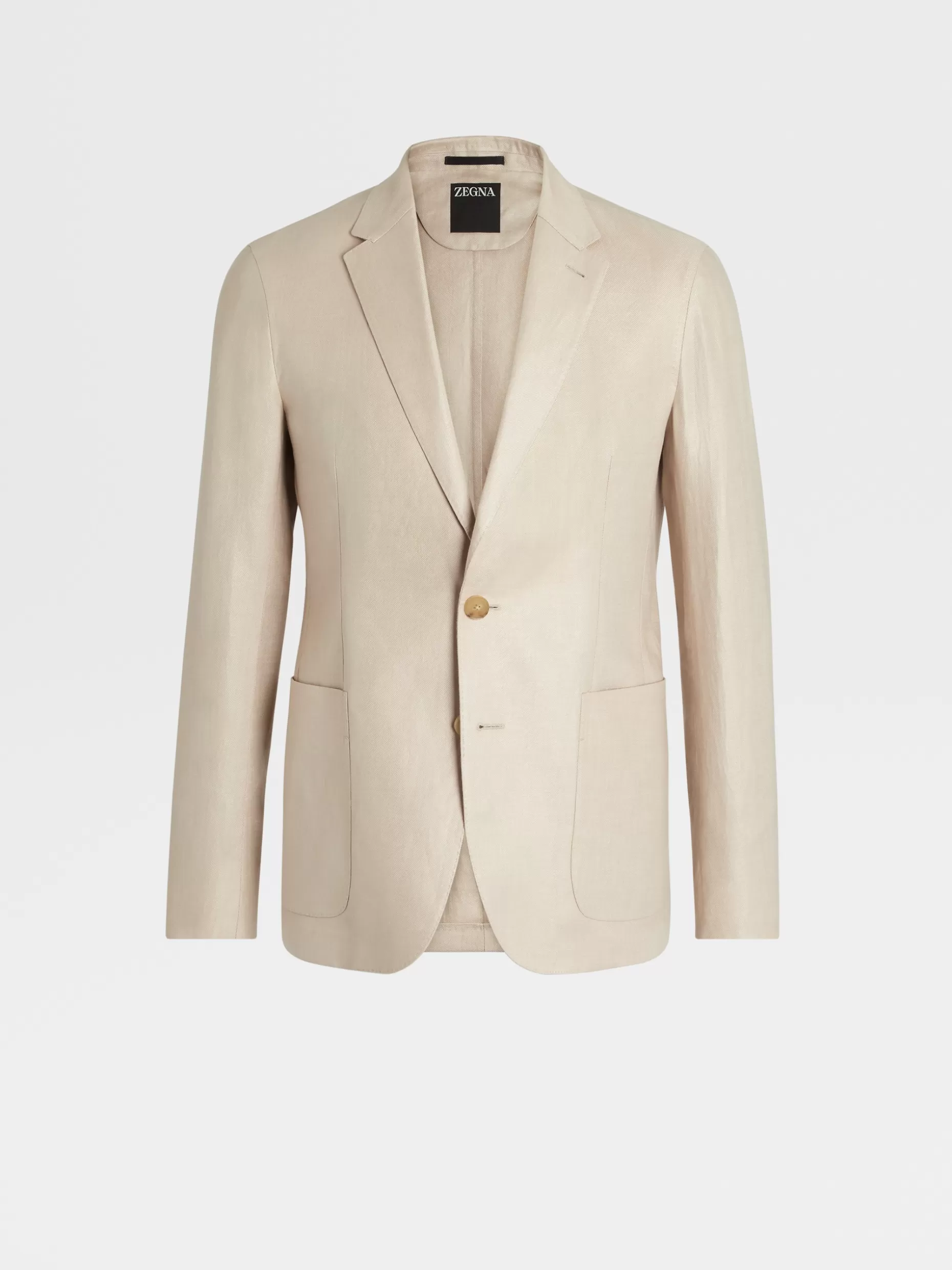 Men ZEGNA Pure Linen Shirt Jacket