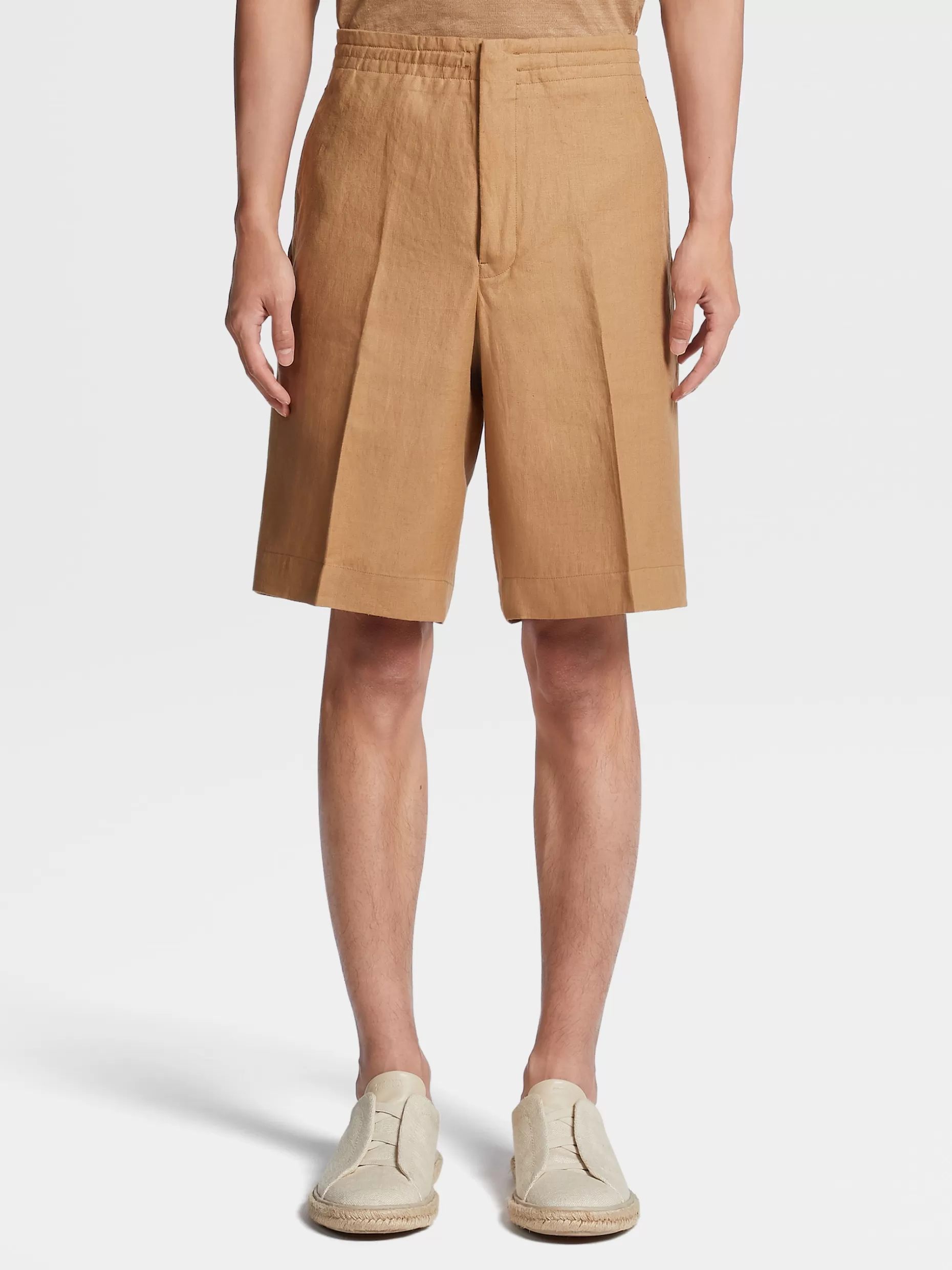 Men ZEGNA Pure Linen Shorts