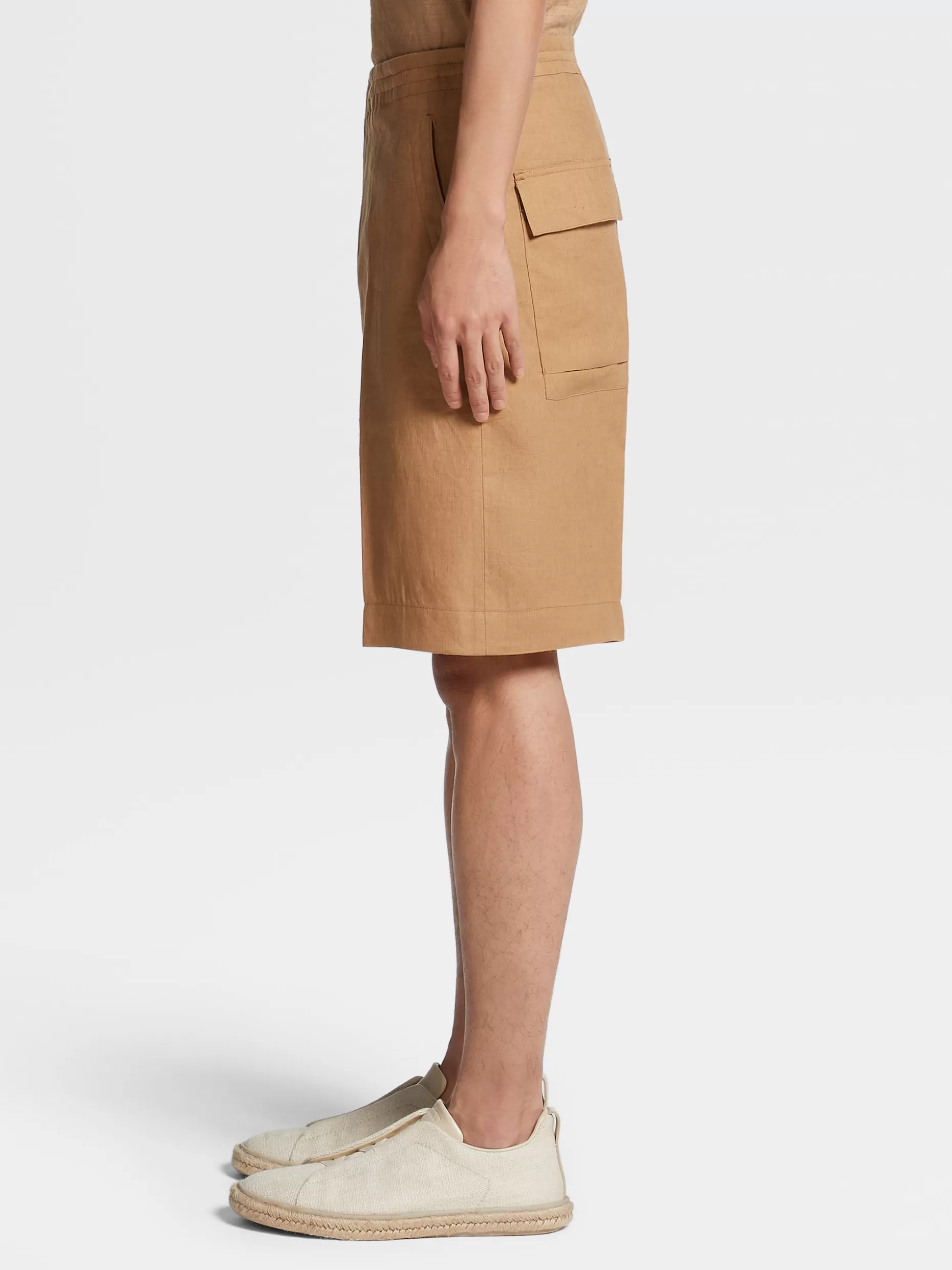 Men ZEGNA Pure Linen Shorts