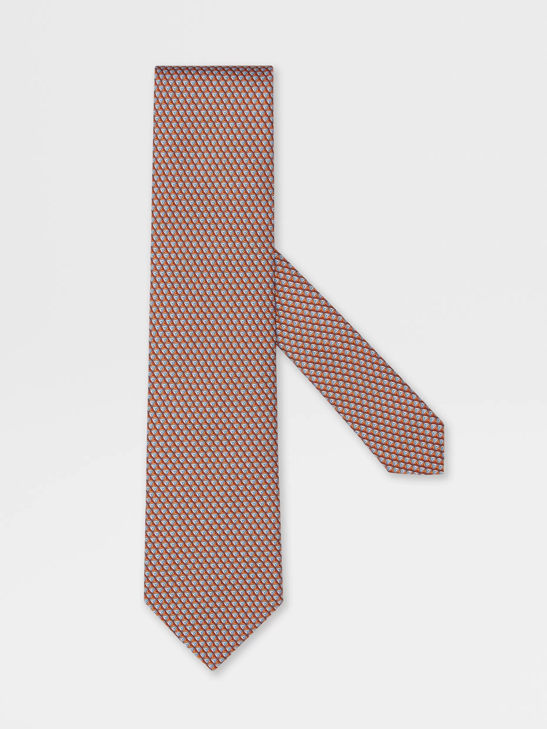 Men ZEGNA Quadri Colorati Silk Tie