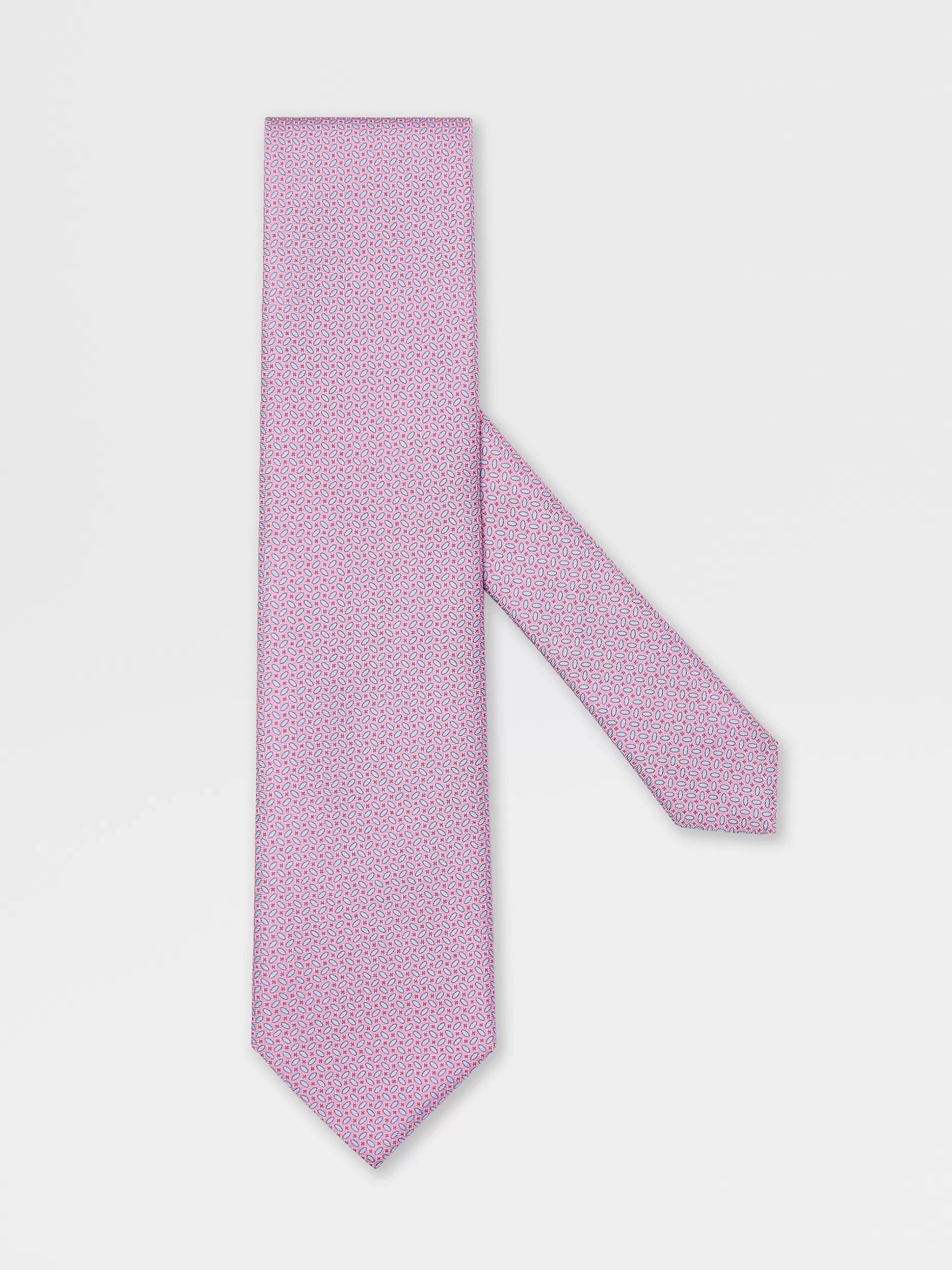 Men ZEGNA Quadri Colorati Silk Tie