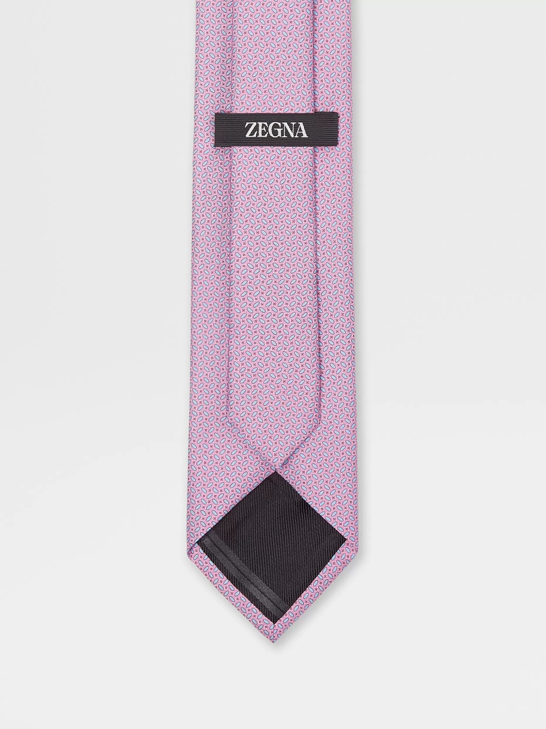 Men ZEGNA Quadri Colorati Silk Tie