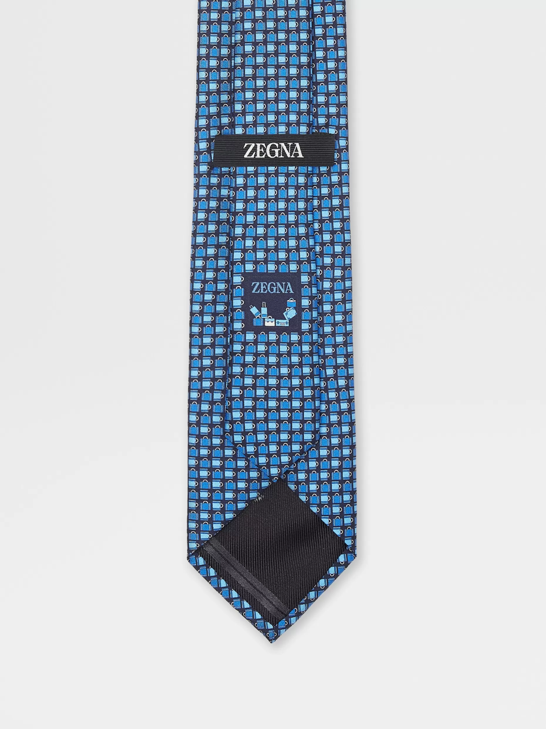 Men ZEGNA Quadri Colorati Silk Tie