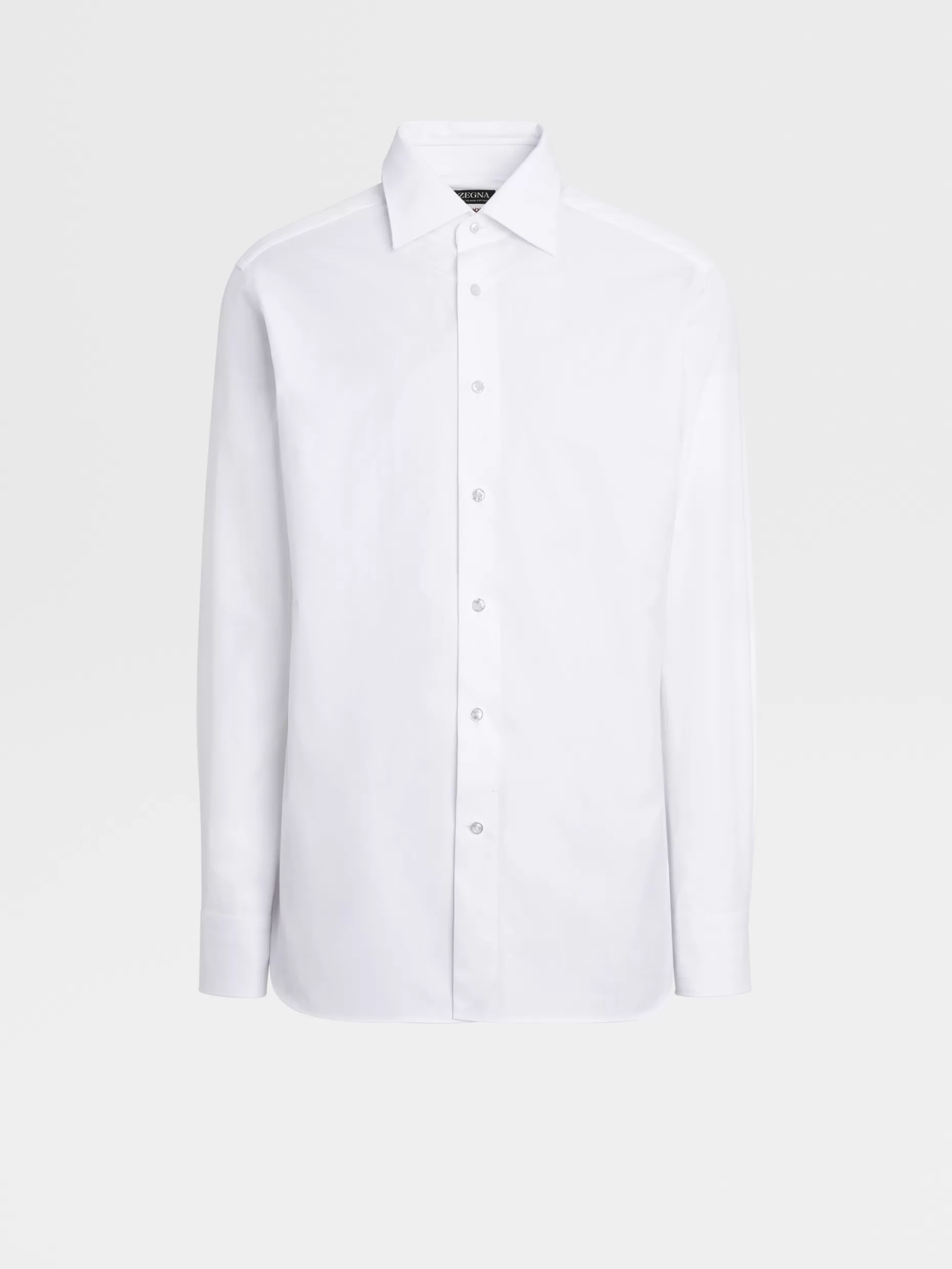 Men ZEGNA Sea Island Cotton Long-Sleeve Tailoring Shirt