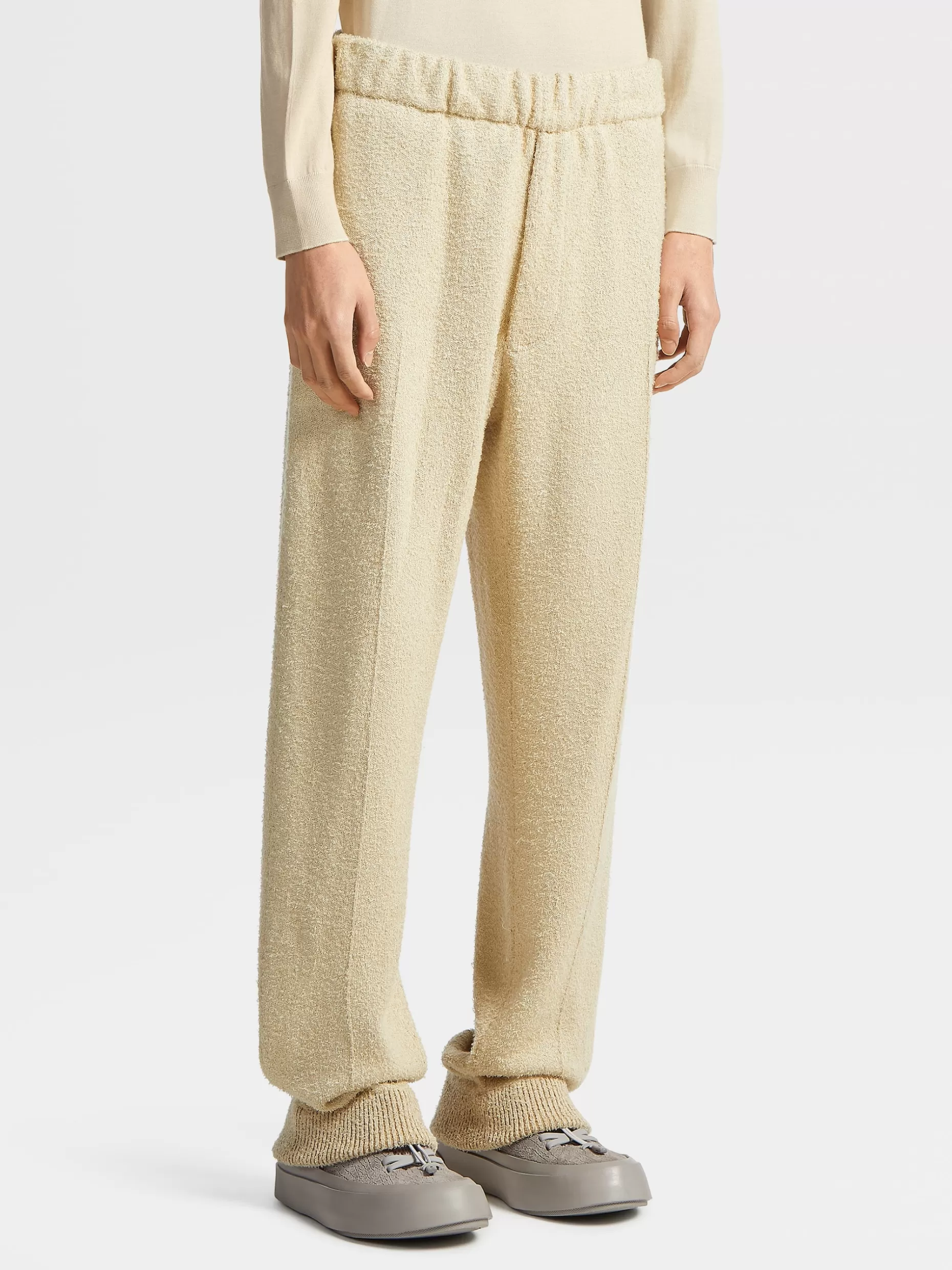 Men ZEGNA Silk And Cashmere Knit Joggers