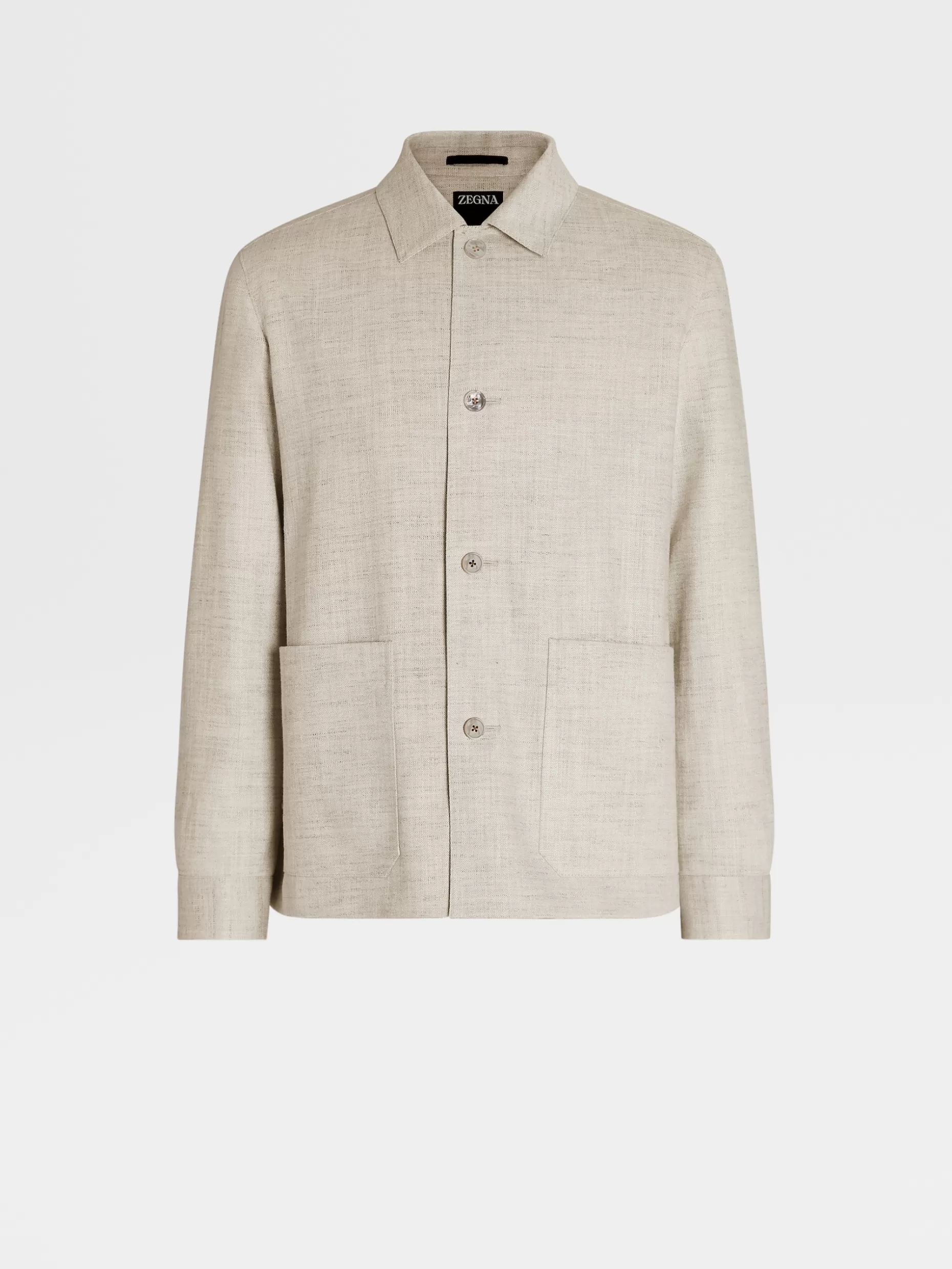 Men ZEGNA Silk And Linen Blend Chore Jacket