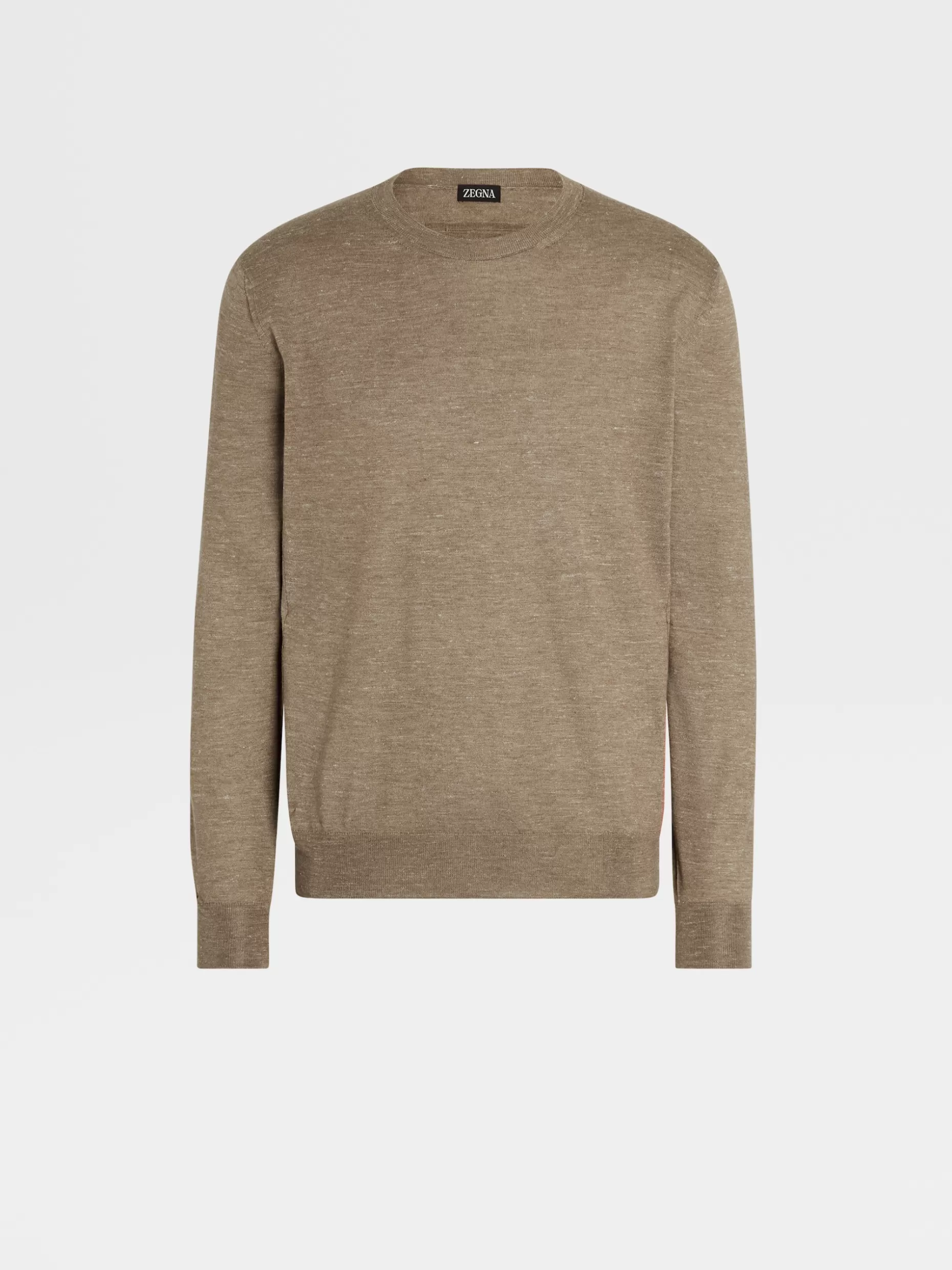 Men ZEGNA Silk Cashmere And Linen Knit Crewneck