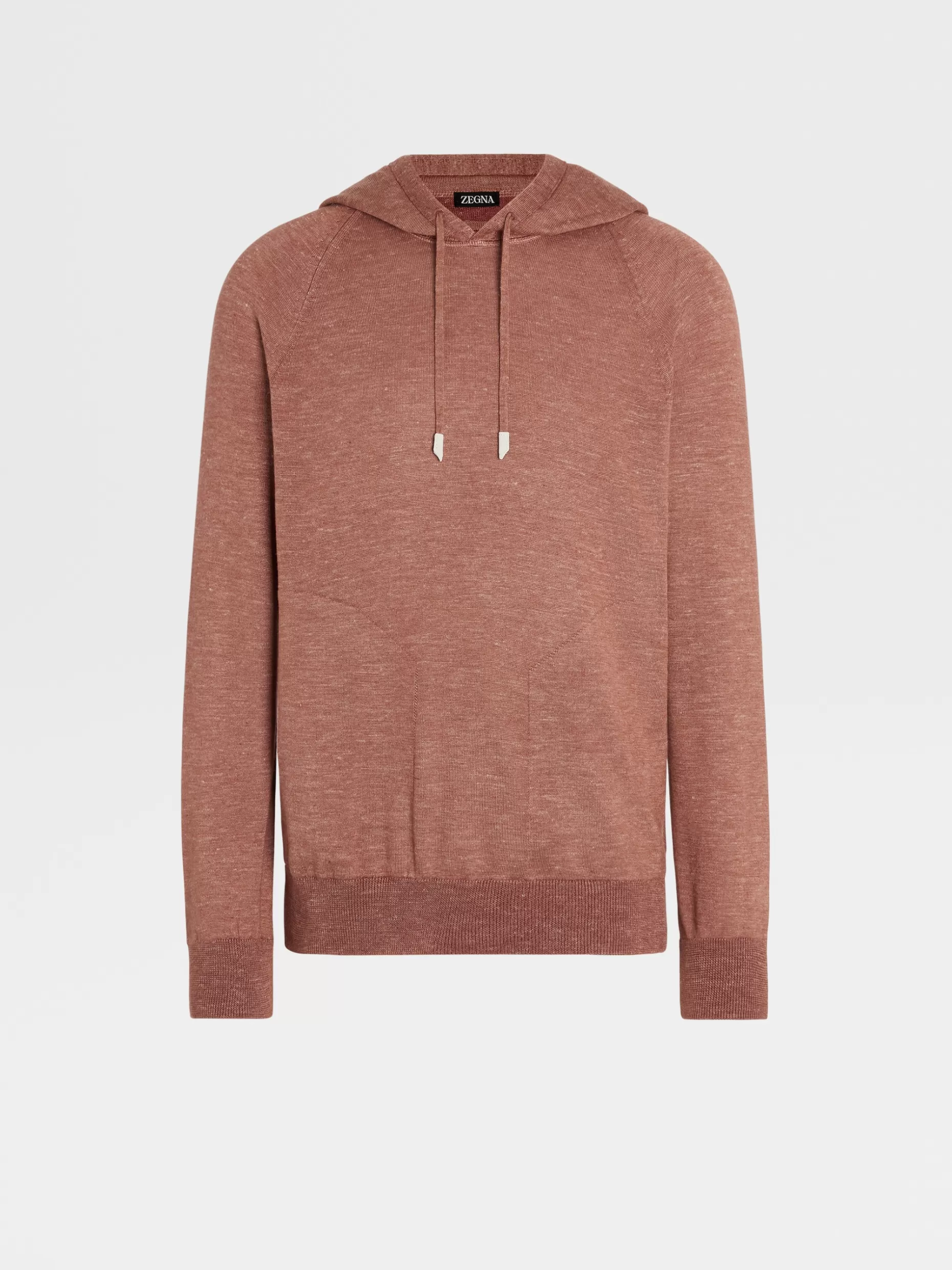 Men ZEGNA Silk Cotton Cashmere And Linen Knit Hoodie