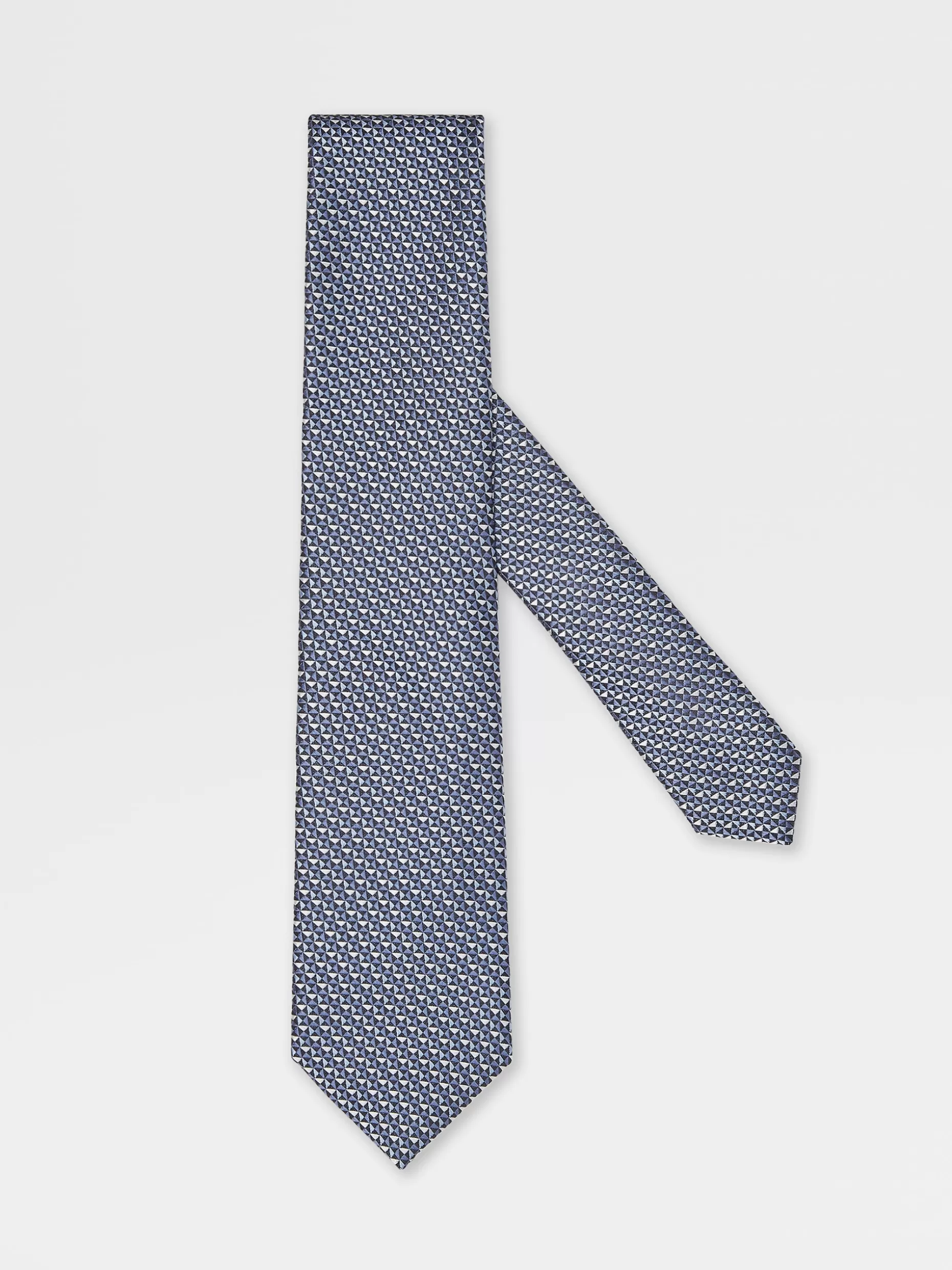 Men ZEGNA Silk Macroarmature Tie