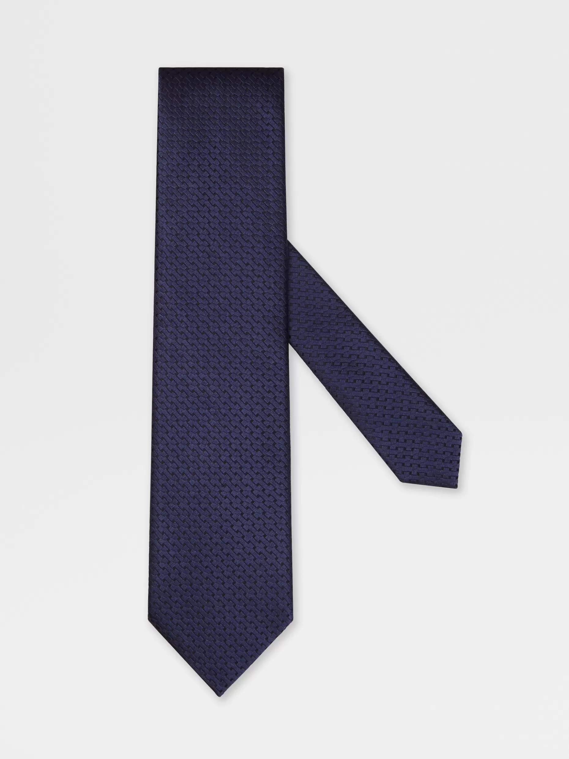 Men ZEGNA Silk Macroarmature Tie