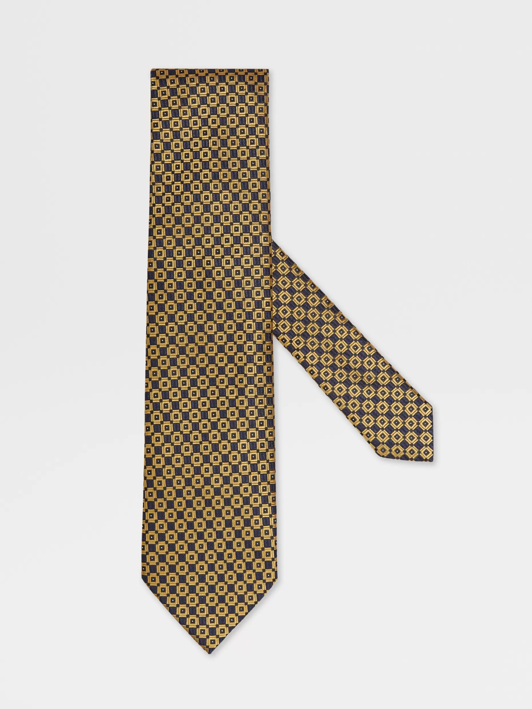 Men ZEGNA Silk Macroarmature Tie