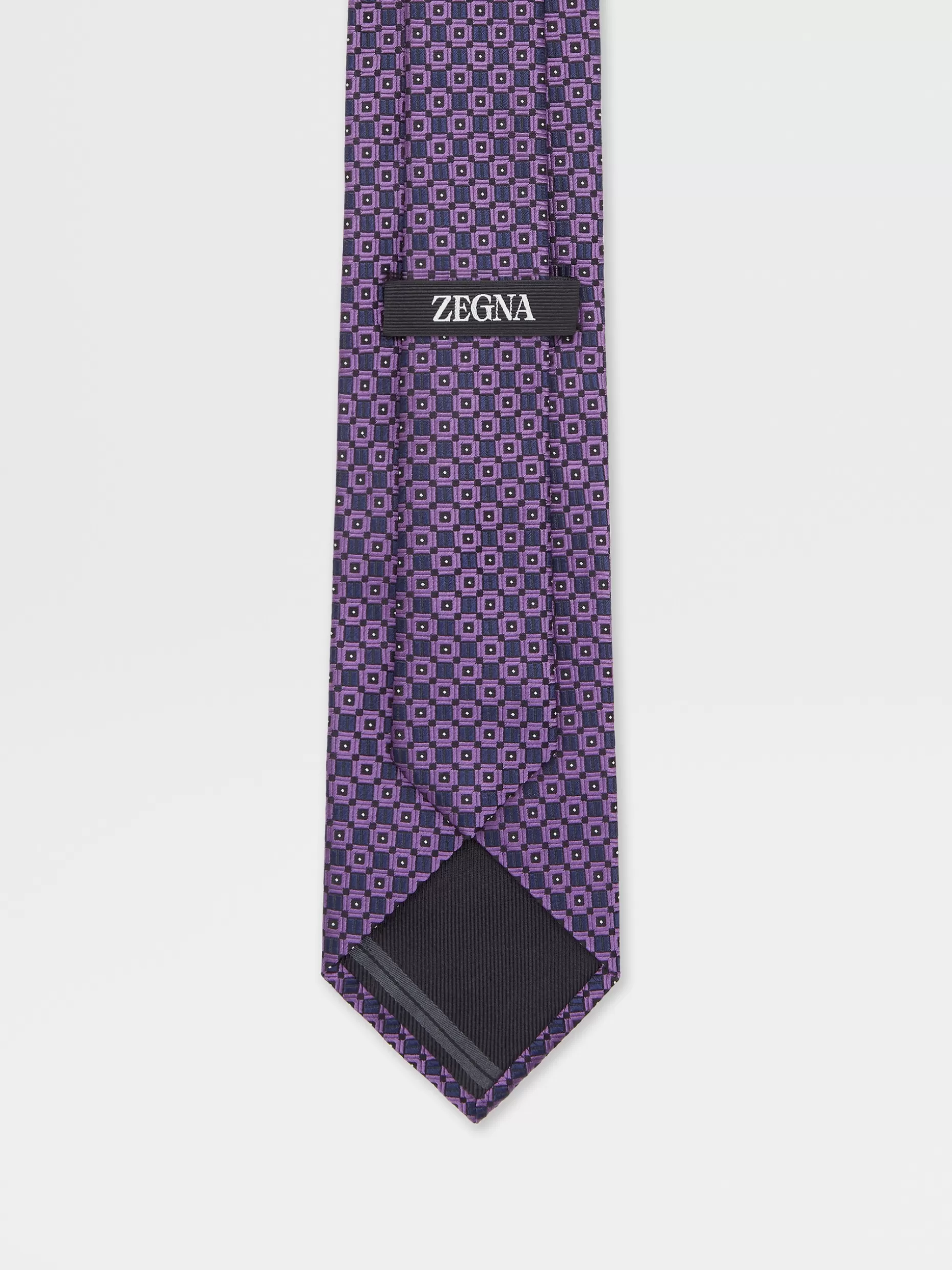 Men ZEGNA Silk Macroarmature Tie