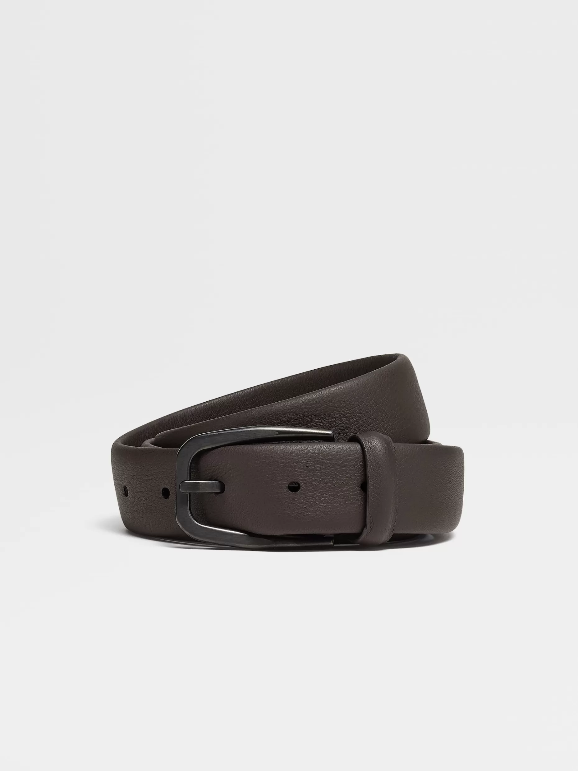 Men ZEGNA Smooth Leather Belt