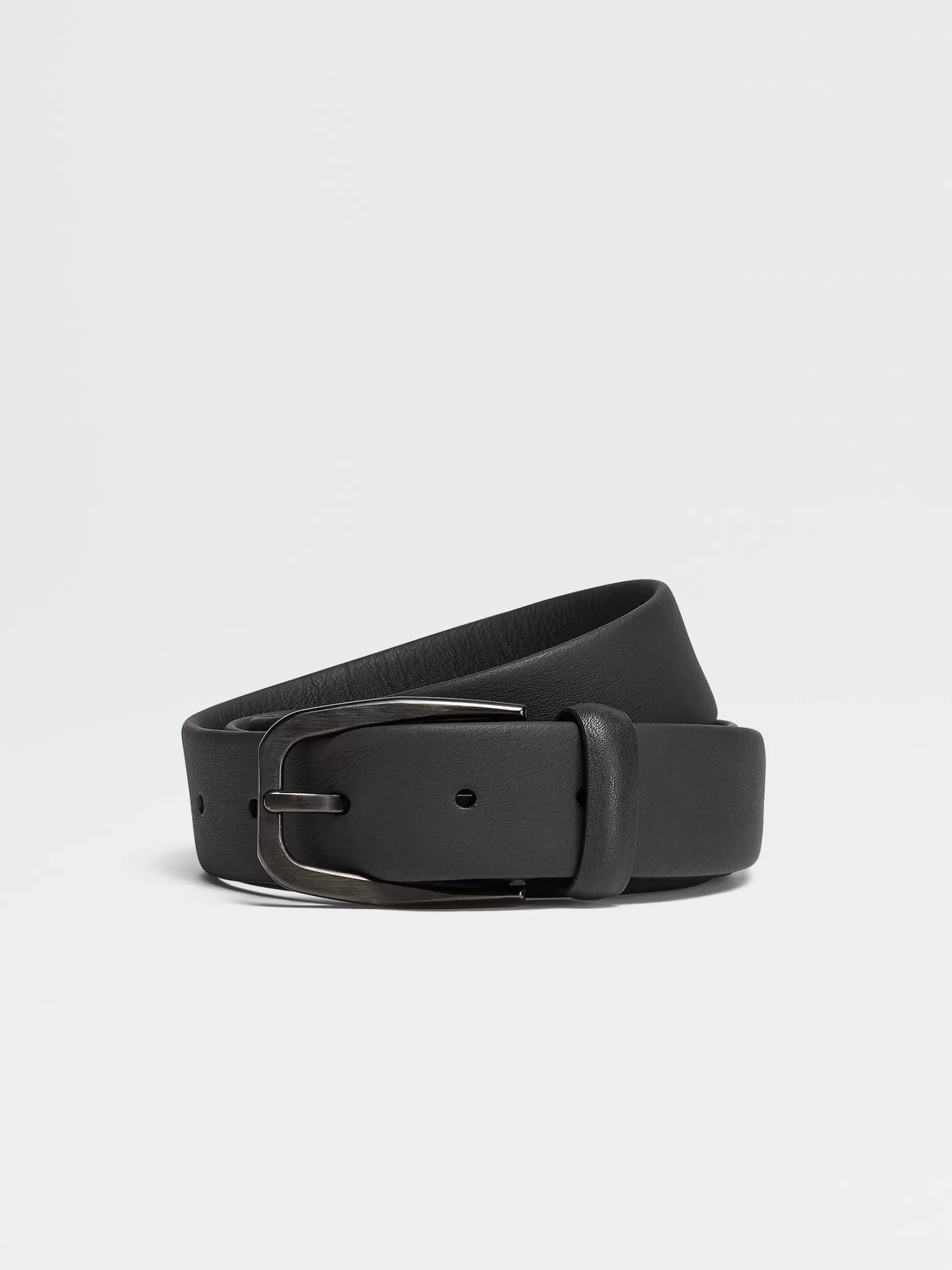 Men ZEGNA Smooth Leather Belt