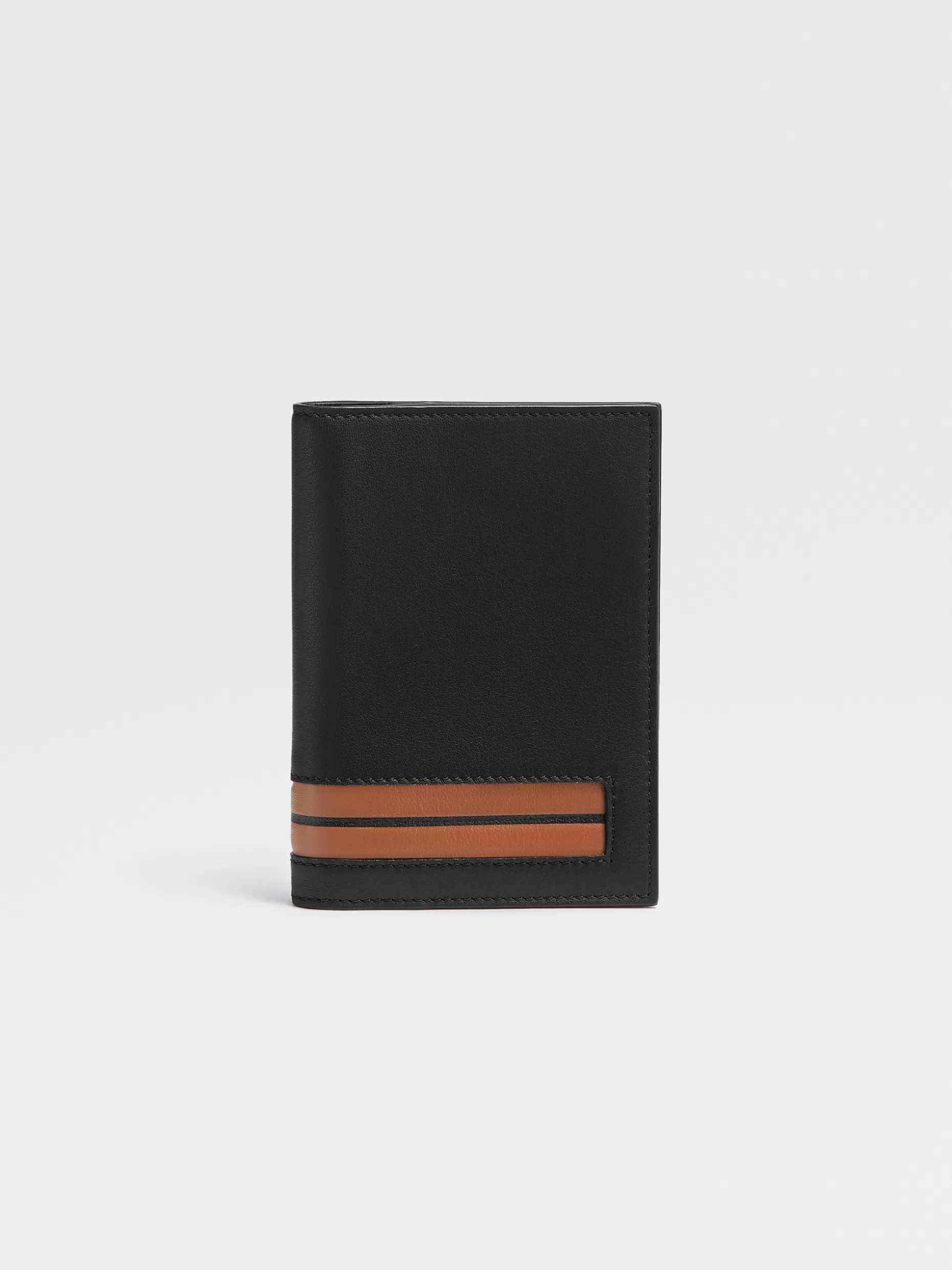 Men ZEGNA Smooth Leather Passport Case