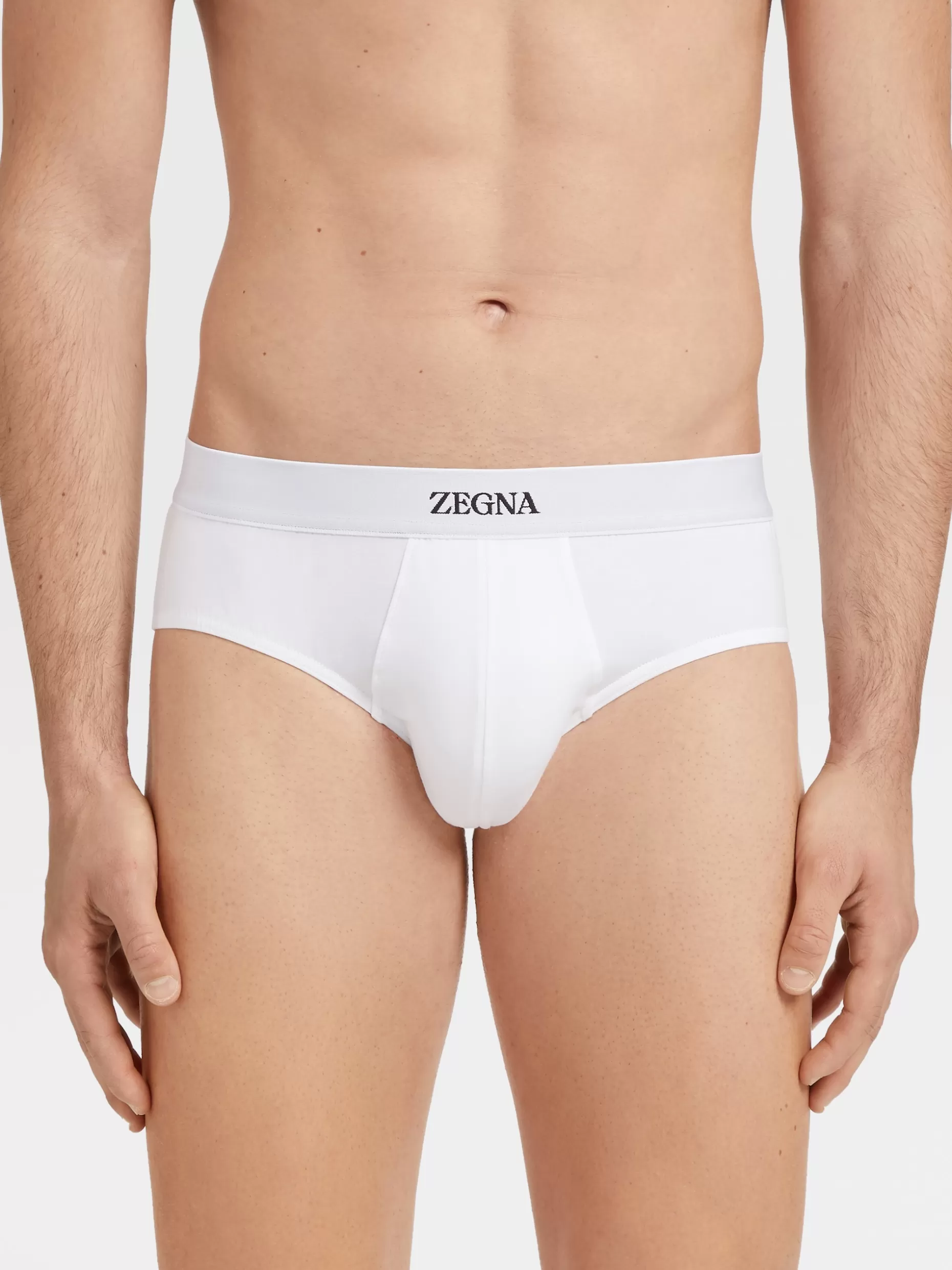 Men ZEGNA Stretch Cotton Midi Brief