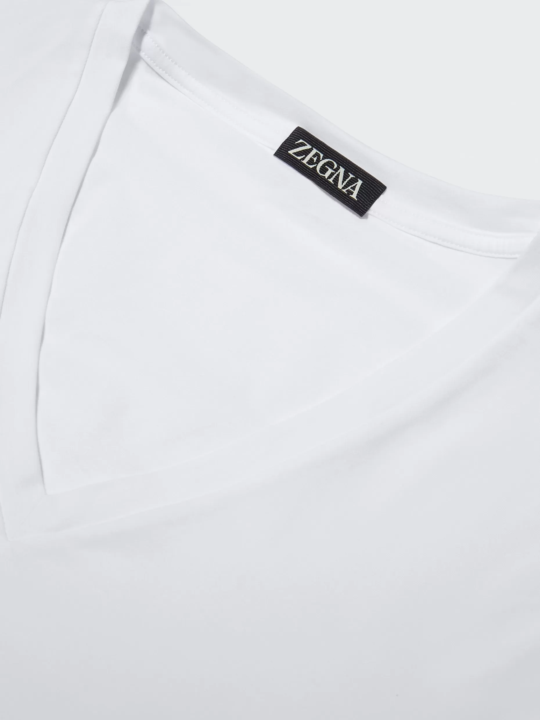 Men ZEGNA Stretch Cotton T-Shirt