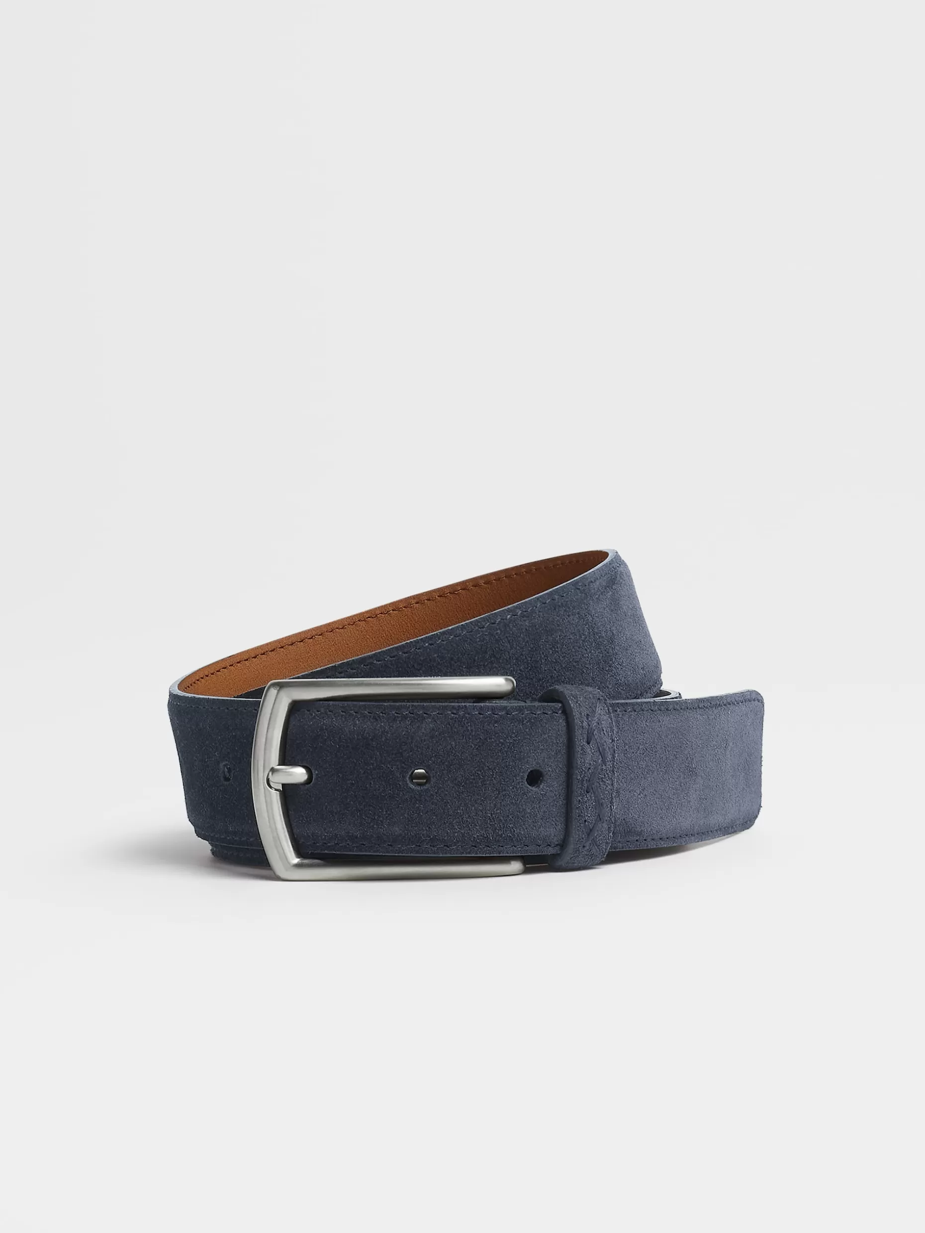 Men ZEGNA Suede Free-Sized Belt