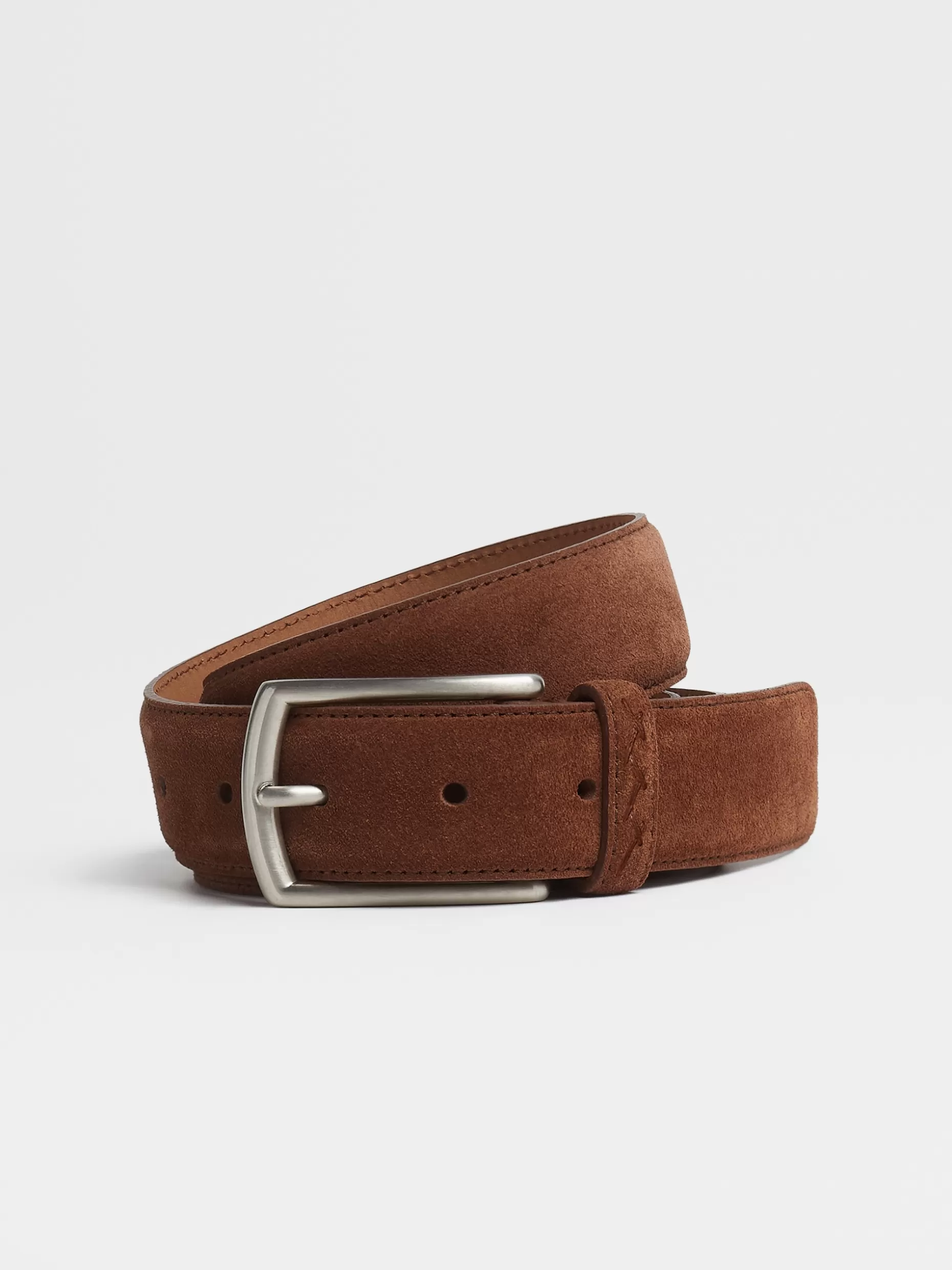 Men ZEGNA Suede Free-Sized Belt