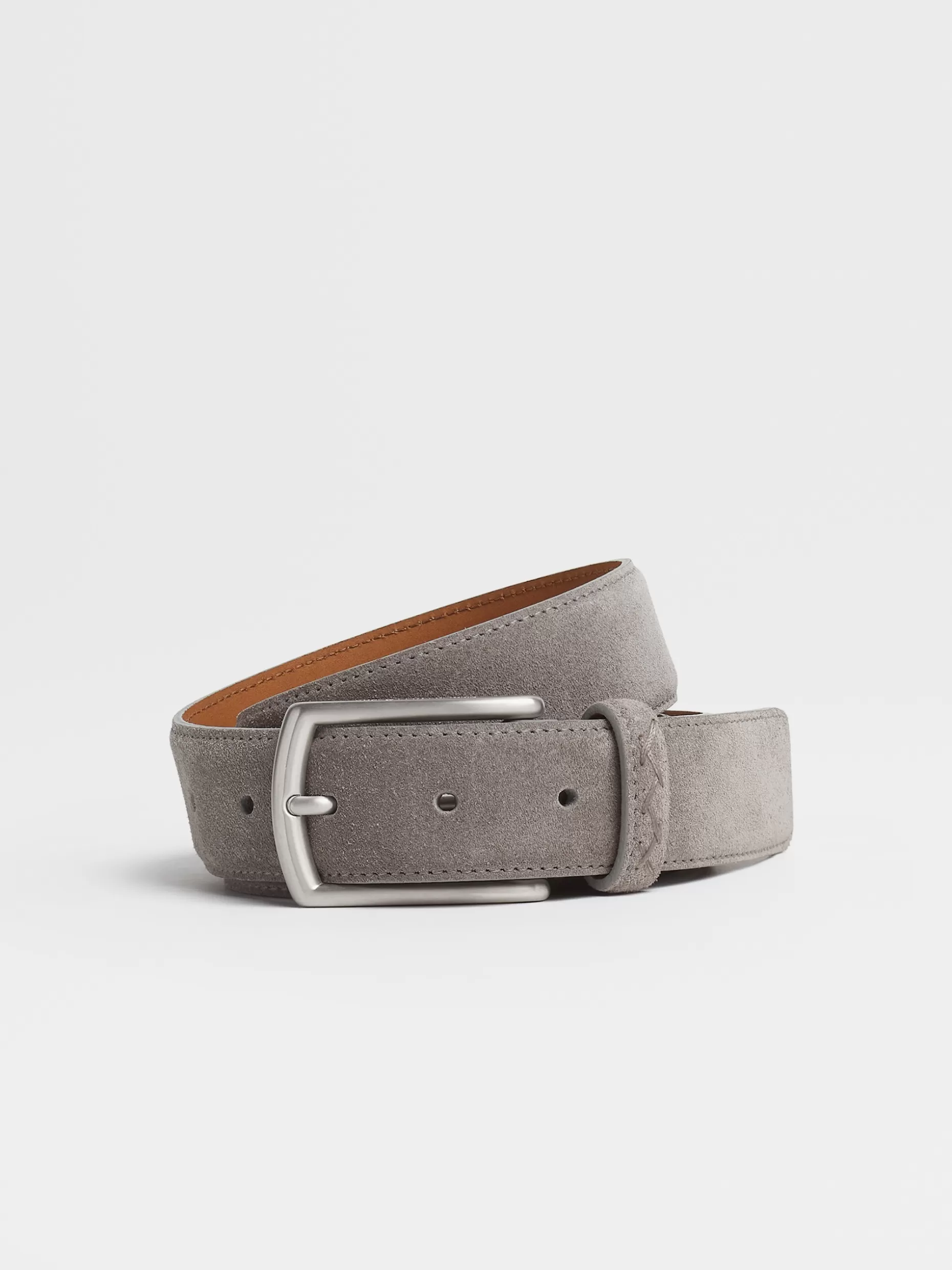 Men ZEGNA Suede Free-Sized Belt