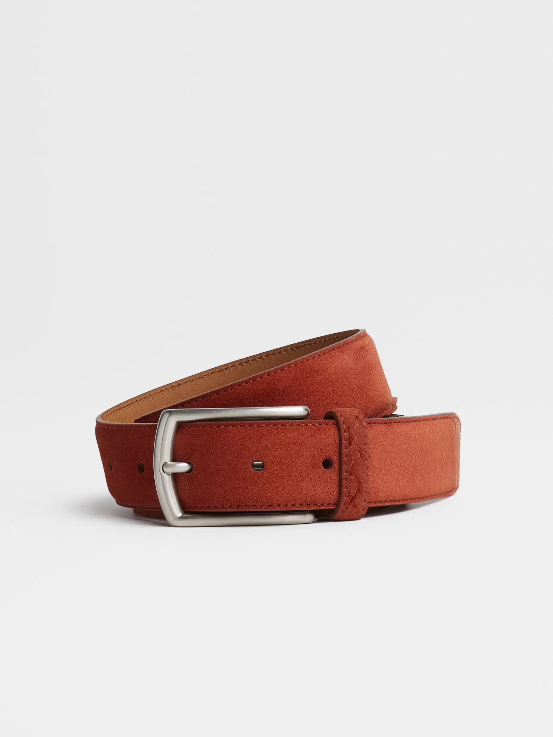 Men ZEGNA Suede Free-Sized Belt