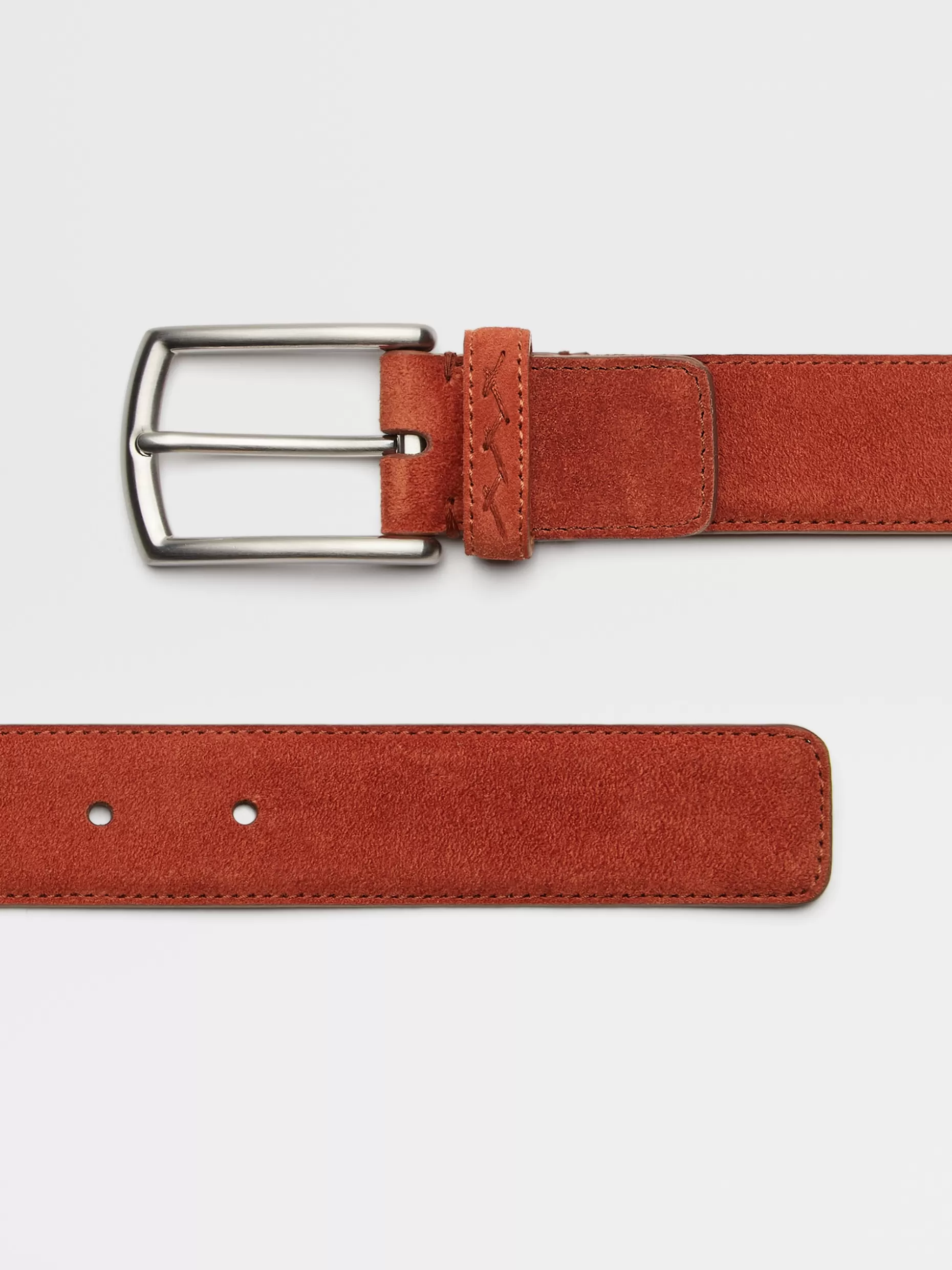 Men ZEGNA Suede Free-Sized Belt