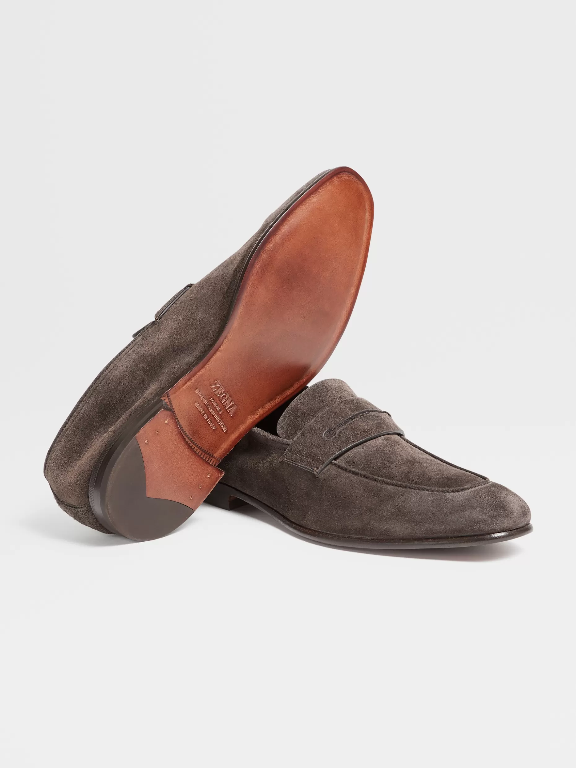 Men ZEGNA Suede L'Asola Loafers