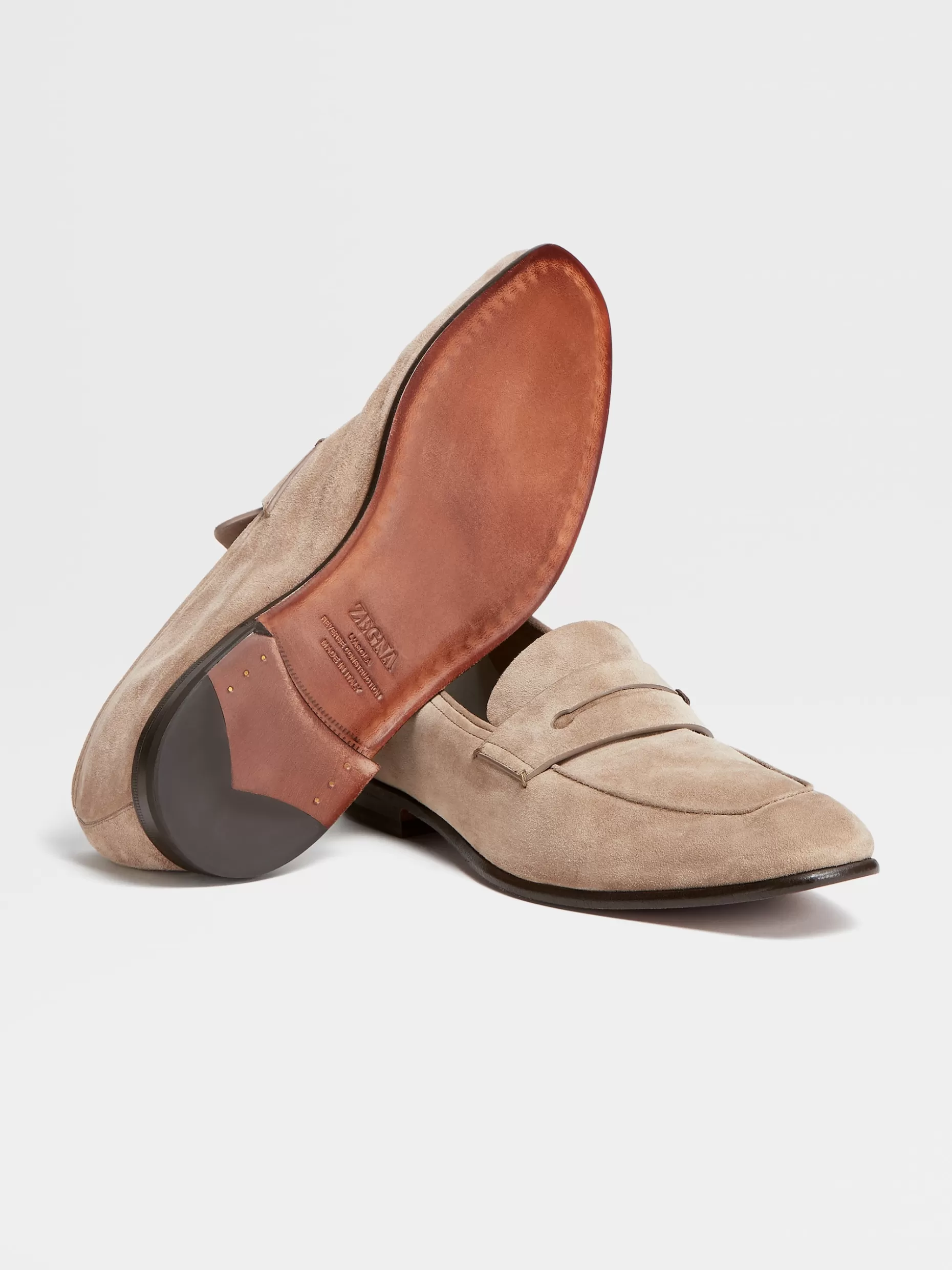 Men ZEGNA Suede L'Asola Loafers