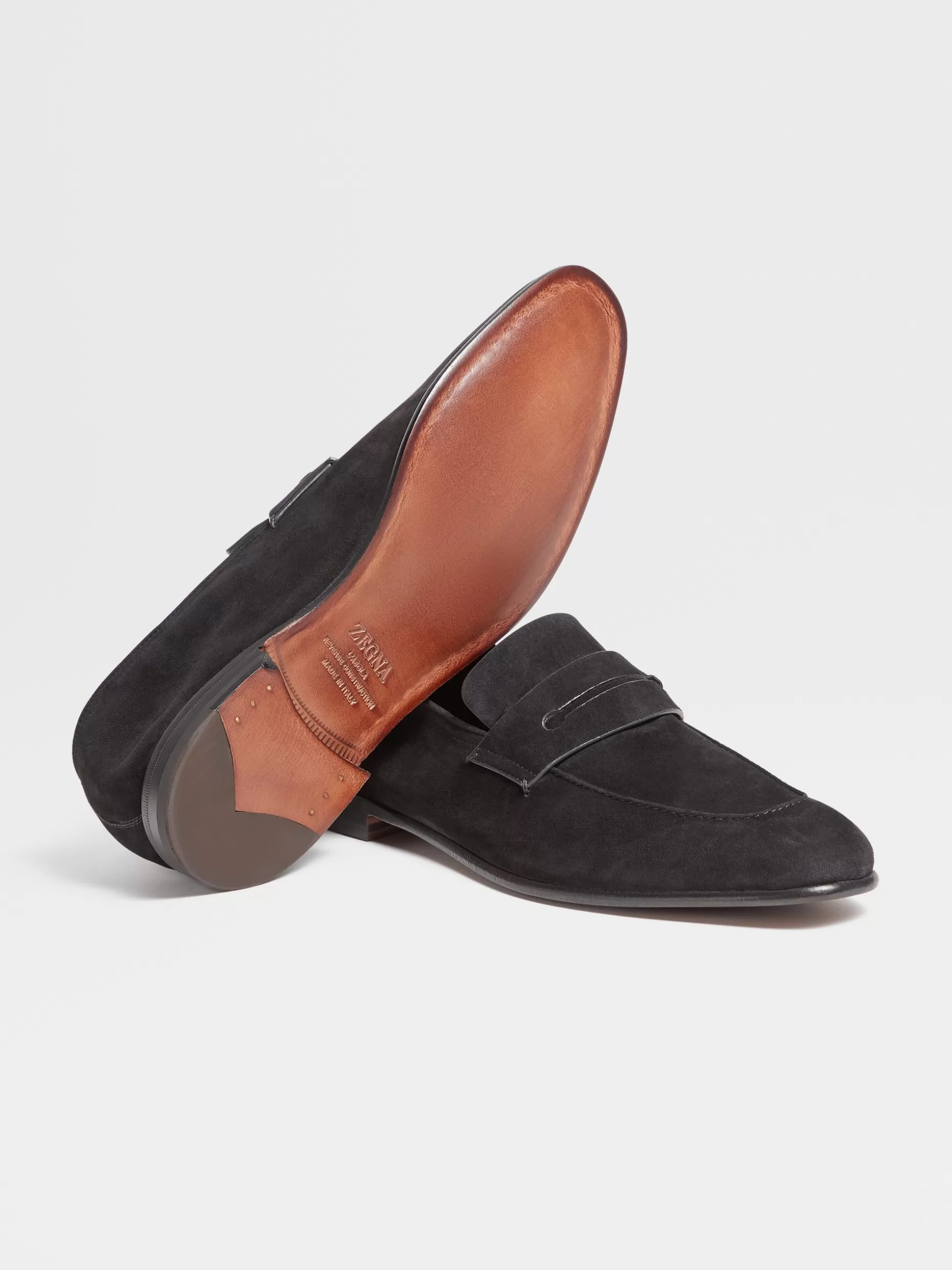 Men ZEGNA Suede L'Asola Loafers