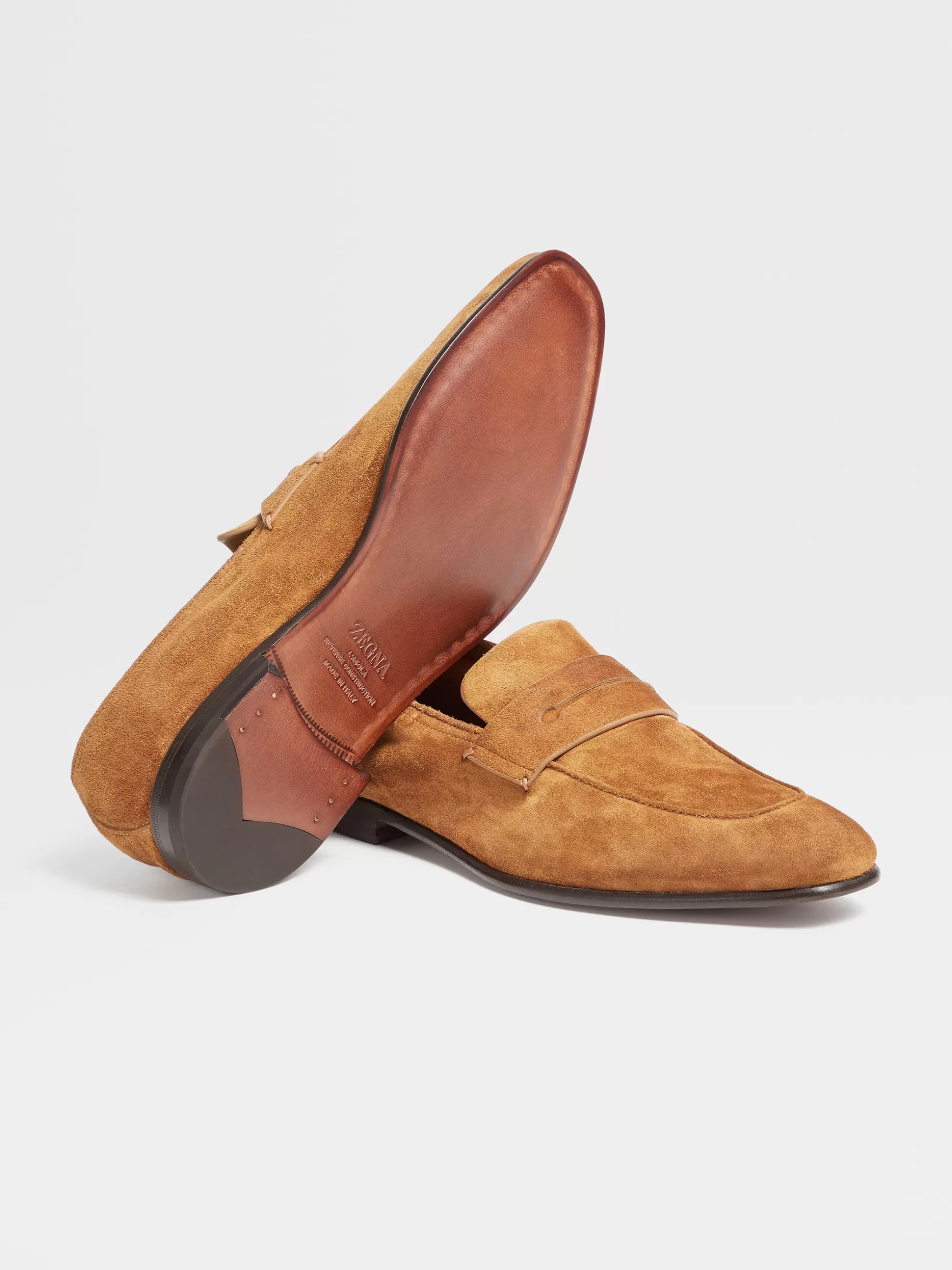 Men ZEGNA Suede L'Asola Loafers