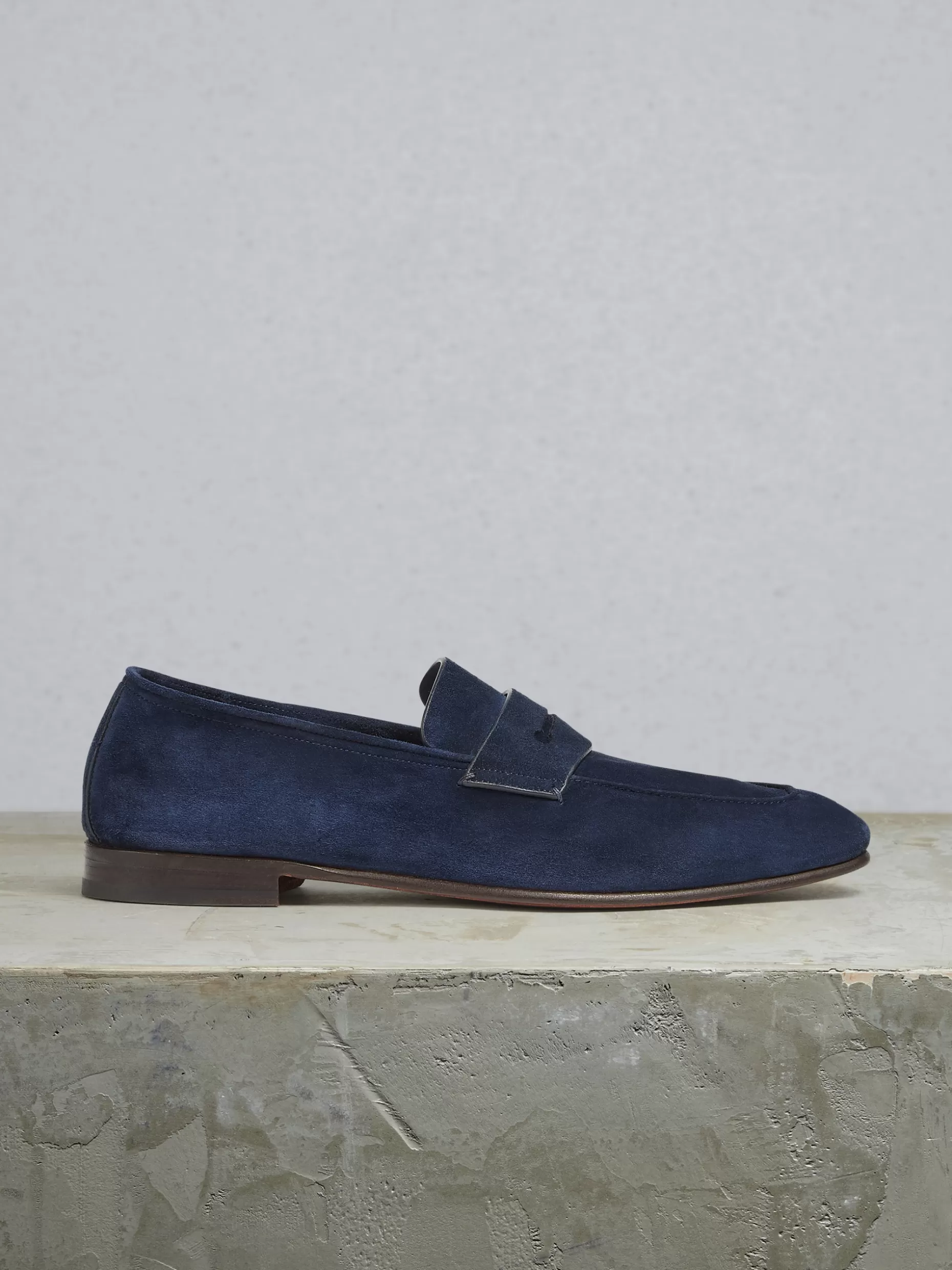 Men ZEGNA Suede L'Asola Moccasin