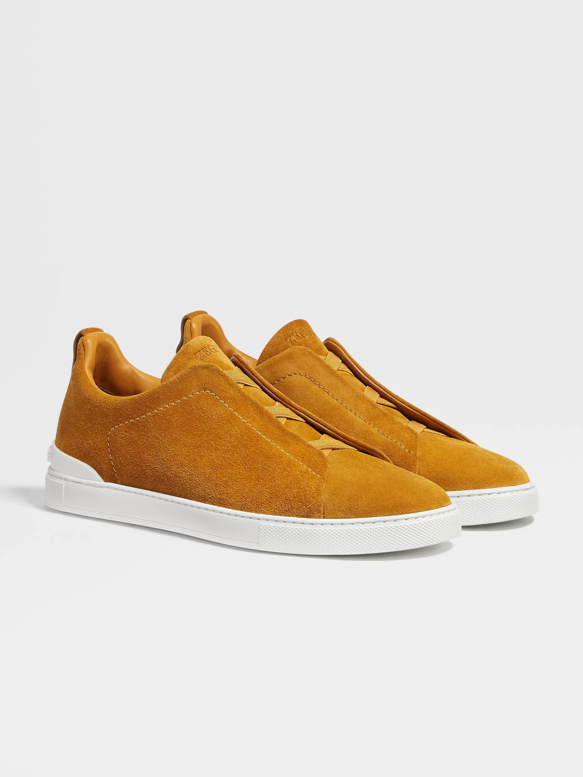 Men ZEGNA Suede Triple Stitch™ Low Top Sneakers