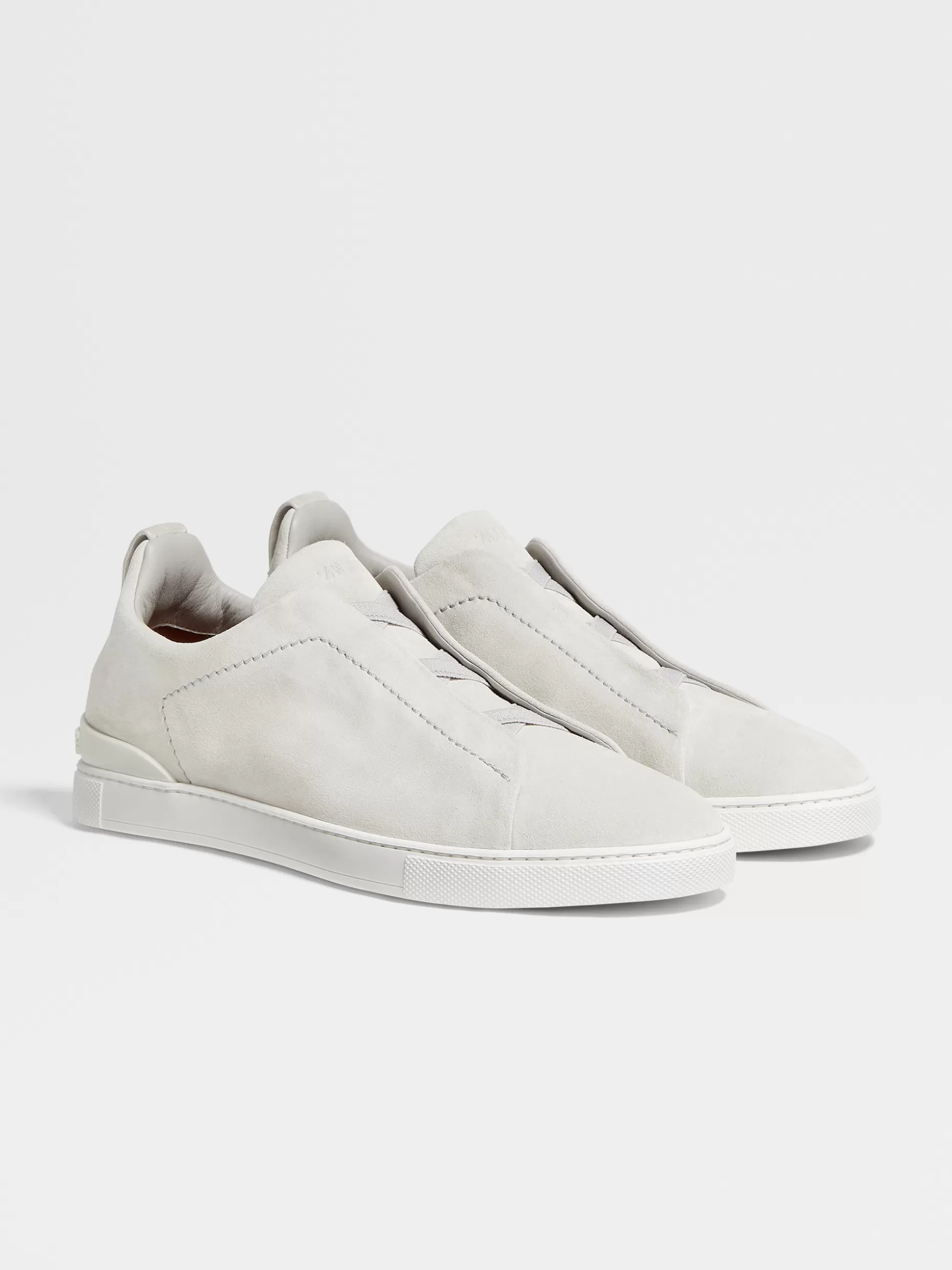 Men ZEGNA Suede Triple Stitch™ Low Top Sneakers