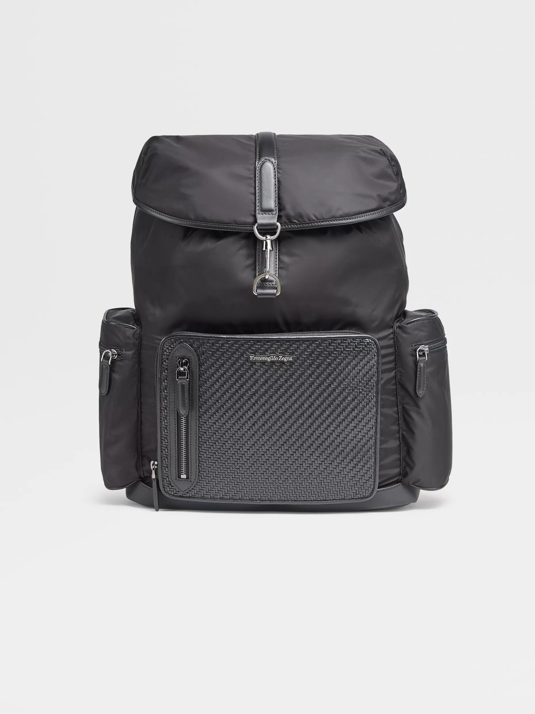 Men ZEGNA Technical Fabric And Pelletessuta™ Backpack Special